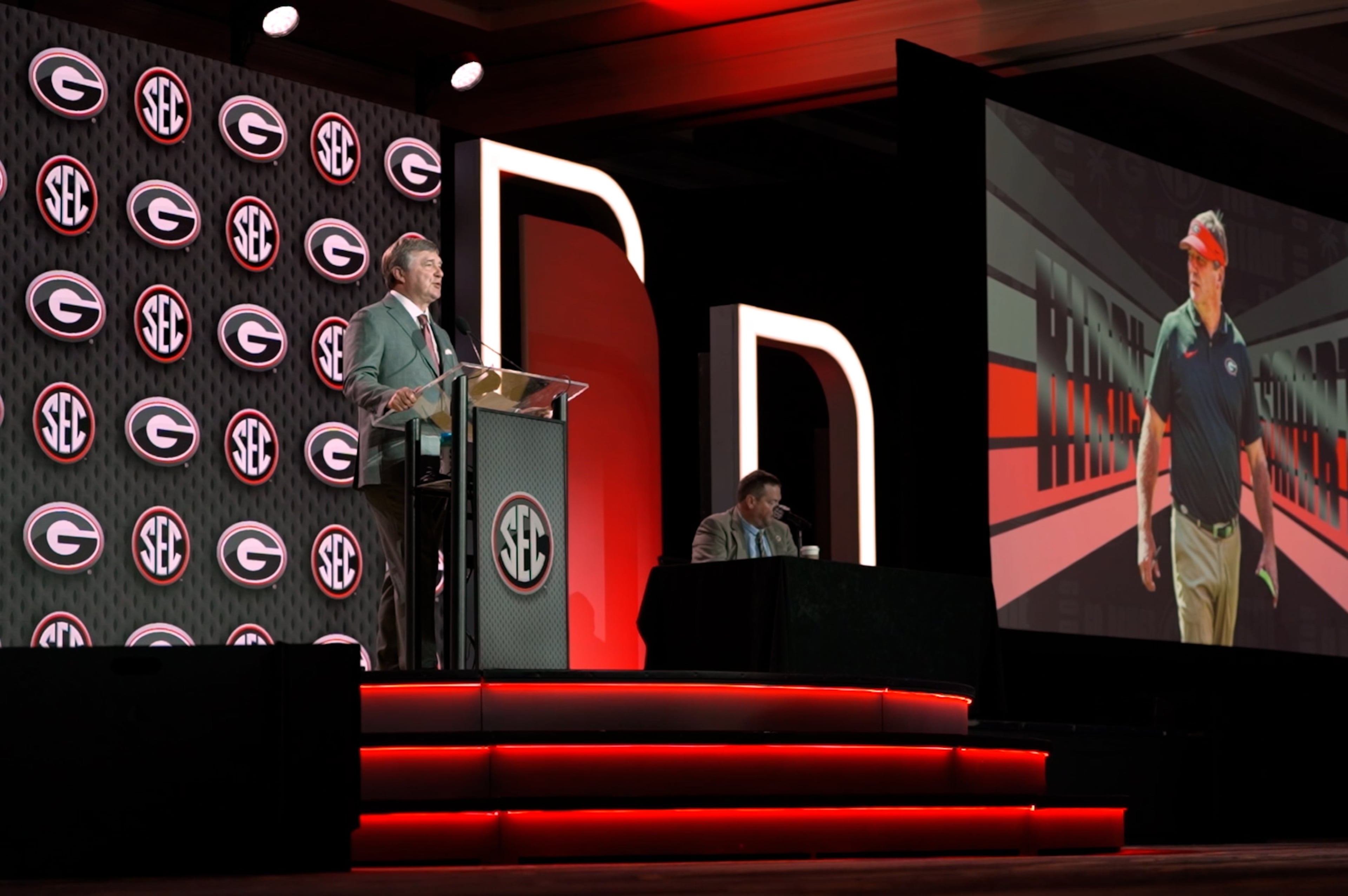 Kirby Smart at SEC Media Days 2026