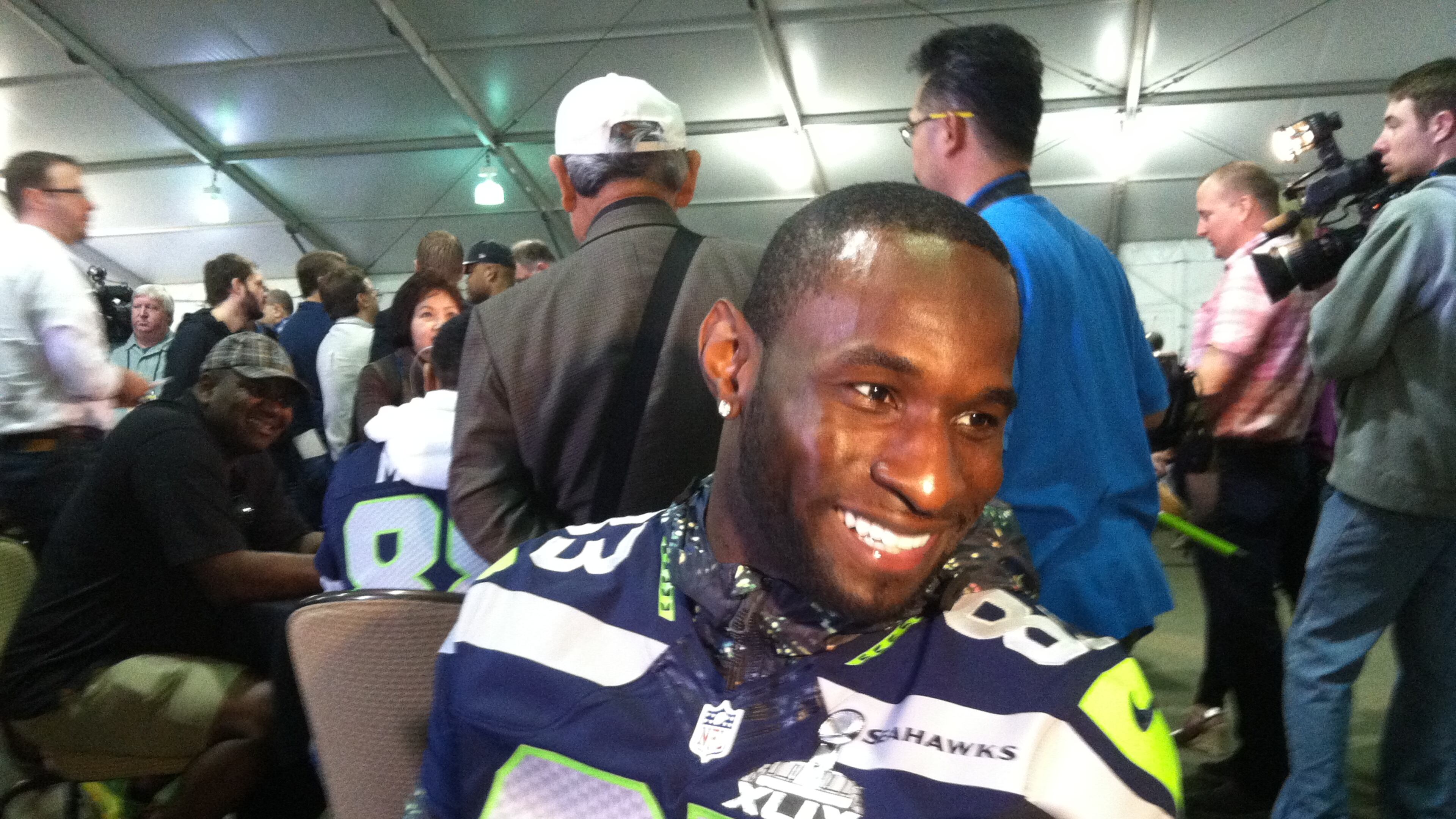 Fort Valley State's Ricardo Lockette is playing for his third straight Super Bowl team.