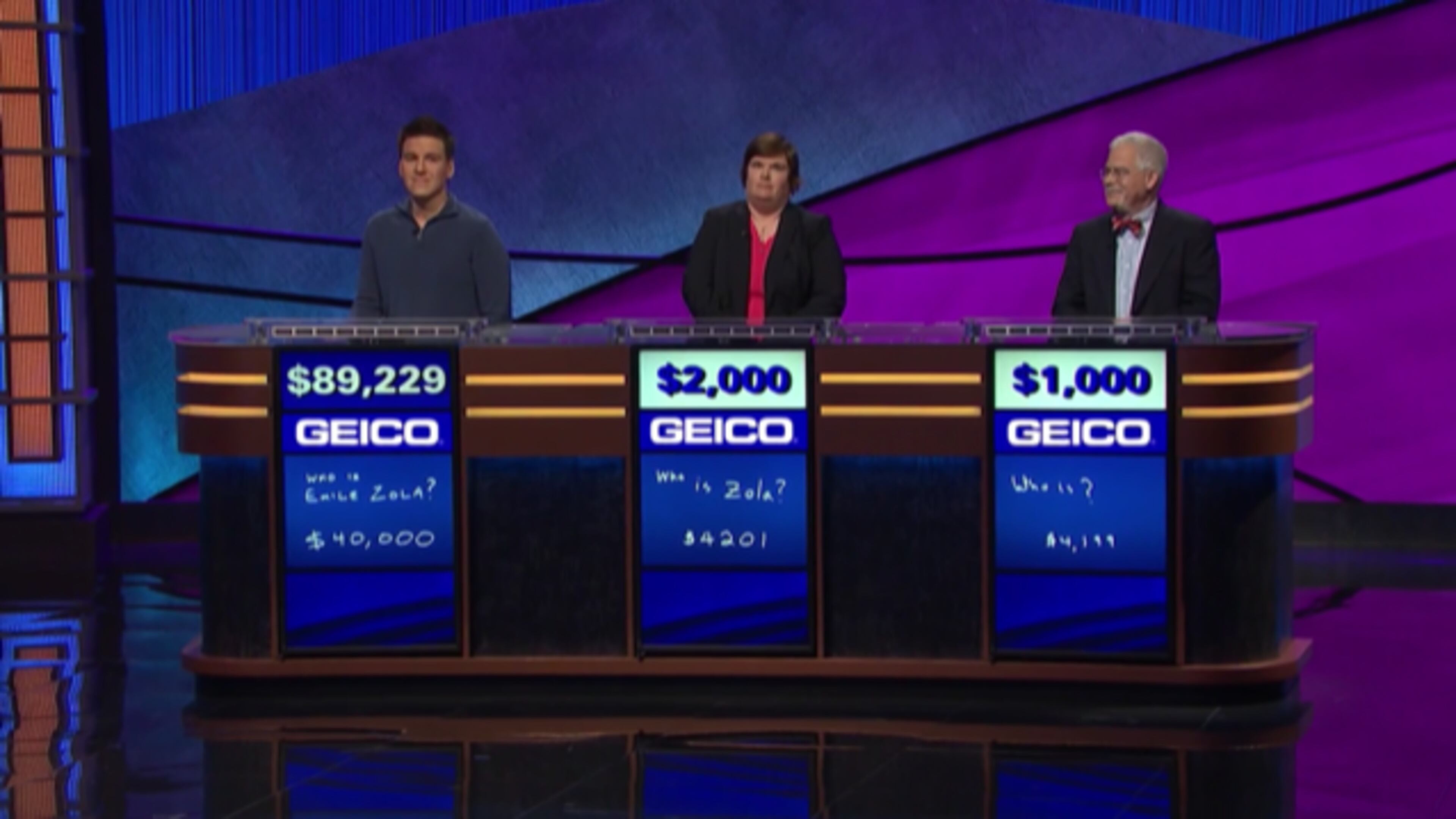 Adam Stone (right) came in third place on the Monday, May 20, 2019 episode of "Jeopardy," which airs locally on WXIA-TV.