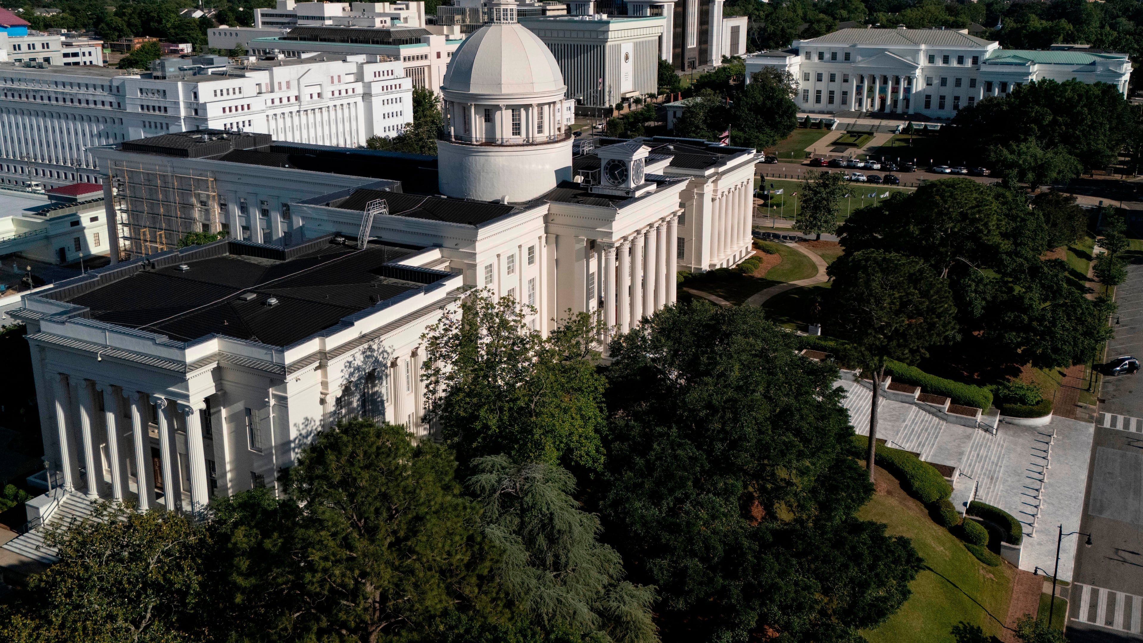 FILE - The Alabama state capitol is seen during a special session of the Alabama Legislature, May 4, 2026, in Montgomery, Ala. (AP Photo/Mike Stewart, File)