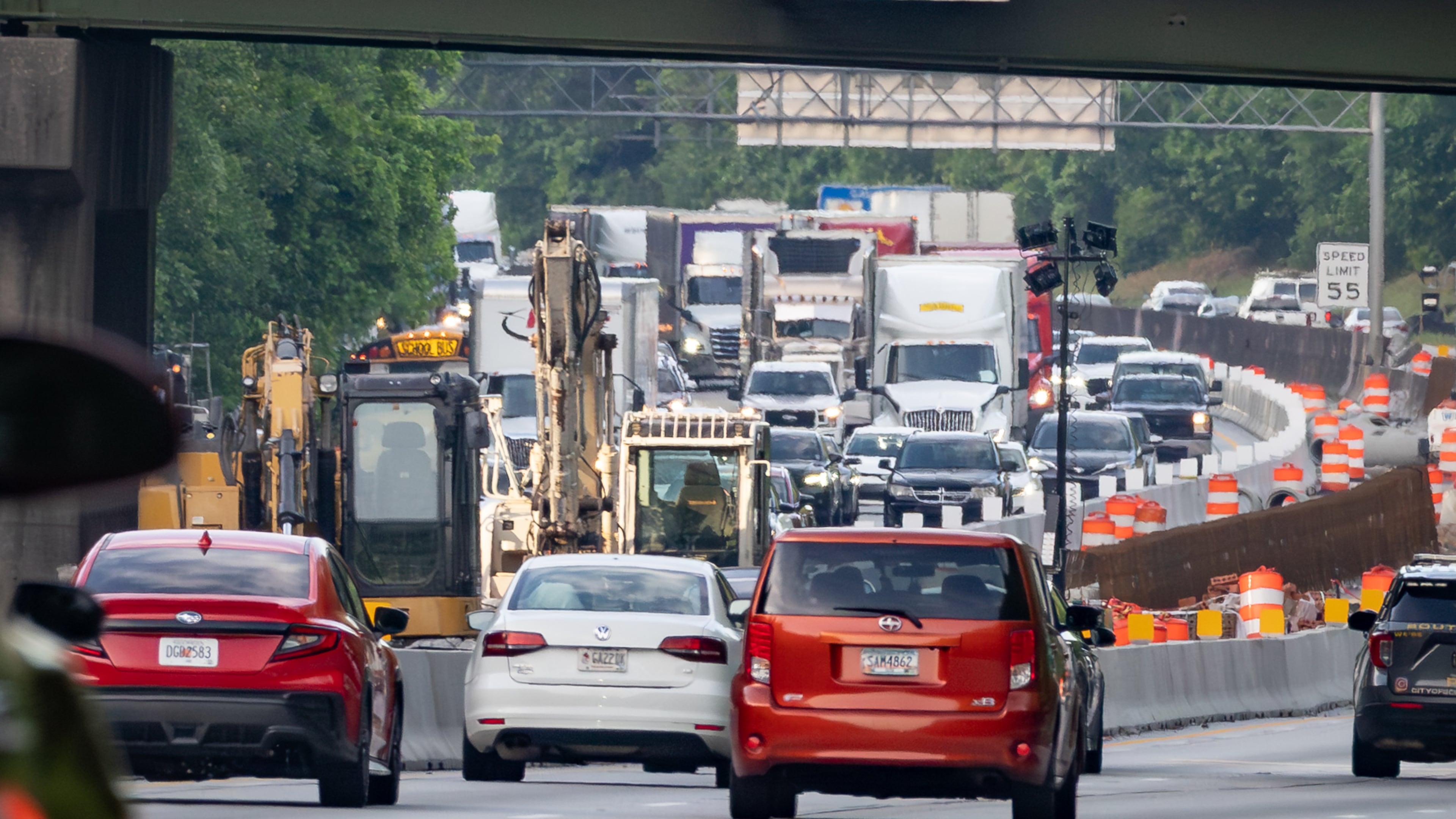 Mother Nature saves Mother's Day weekend. Plans to close I-285 this weekend have been canceled because of the weather forecast. (Ben Hendren for the AJC)