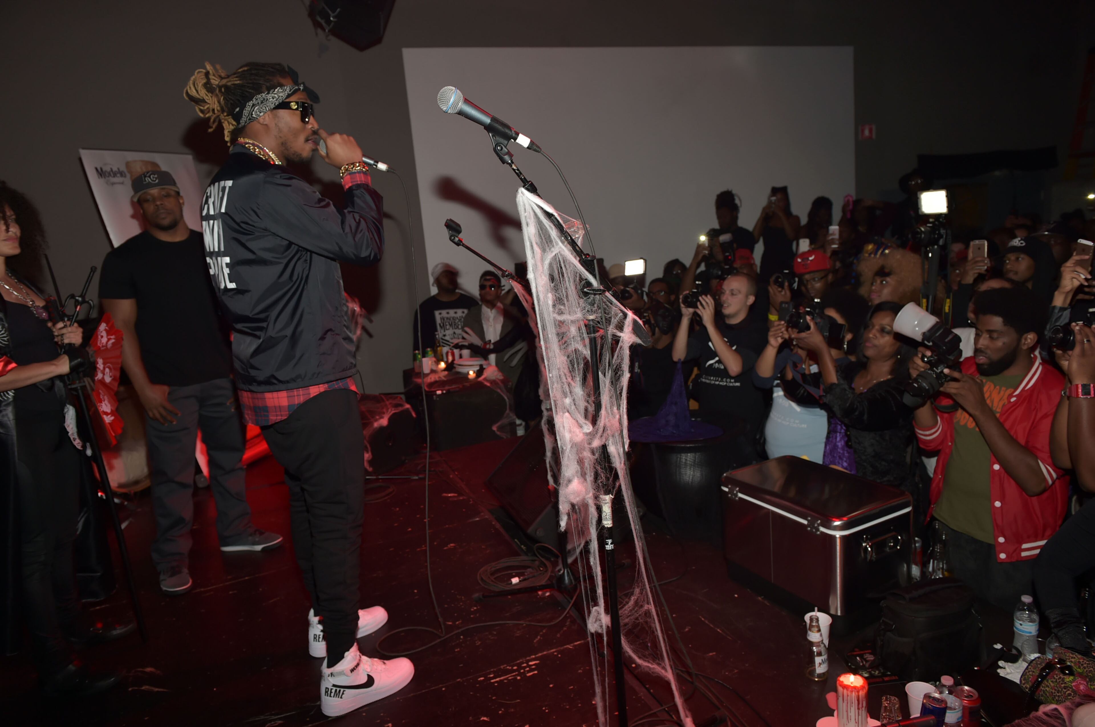 NORCROSS, GA - OCTOBER 28: Future attends his Monster Mixtape Release Party at Tree Sounds Studios on October 28, 2014 in Norcross, Georgia. (Photo by Moses Robinson/Getty Images for Jaiden Entertainment)