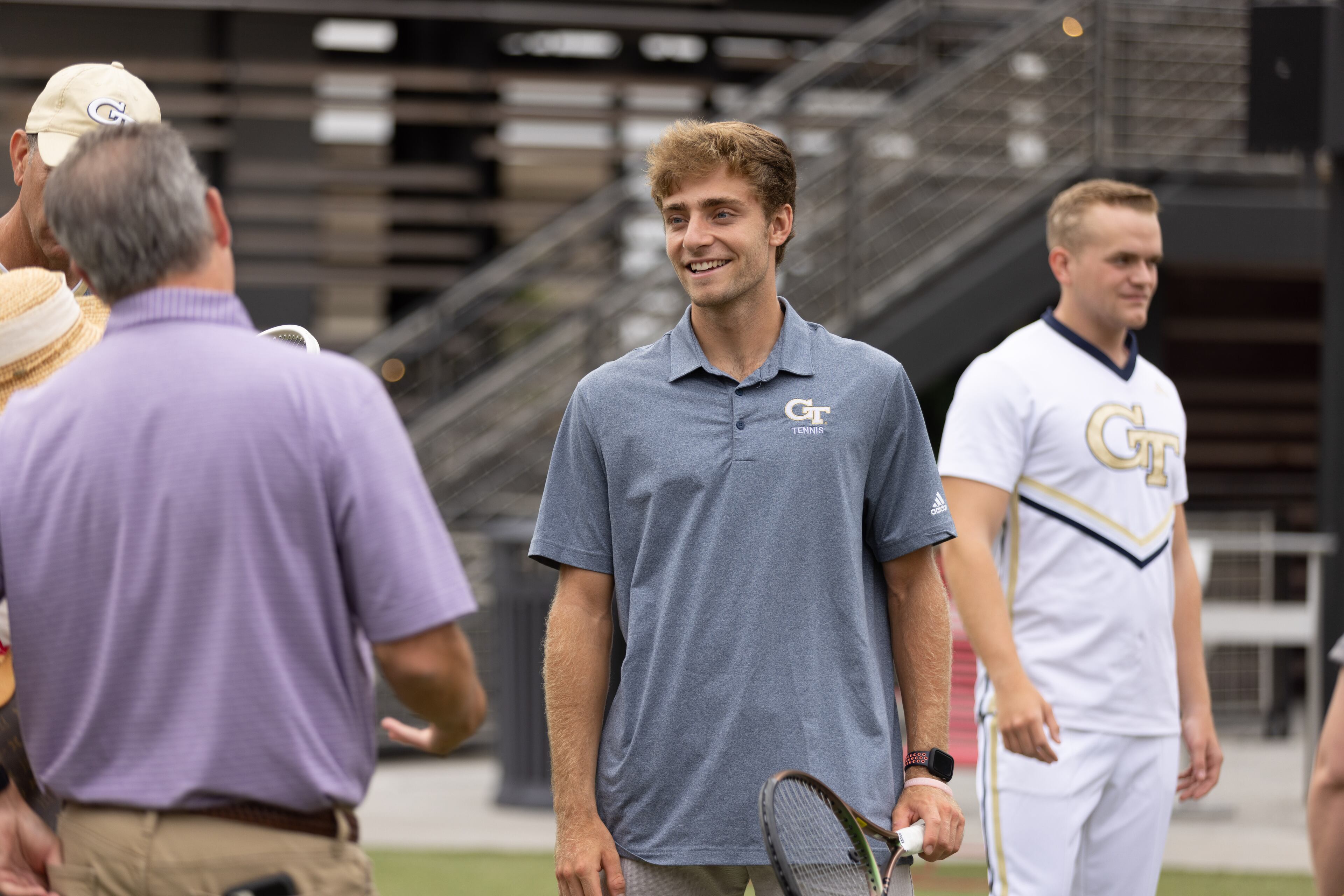 2022 College Night Wildcard player Georgia Tech’s Andres Martin talks with people before the start of the Atlanta Open Media Day at Atlantic Station Tuesday, June 28, 2022. (Steve Schaefer / steve.schaefer@ajc.com)