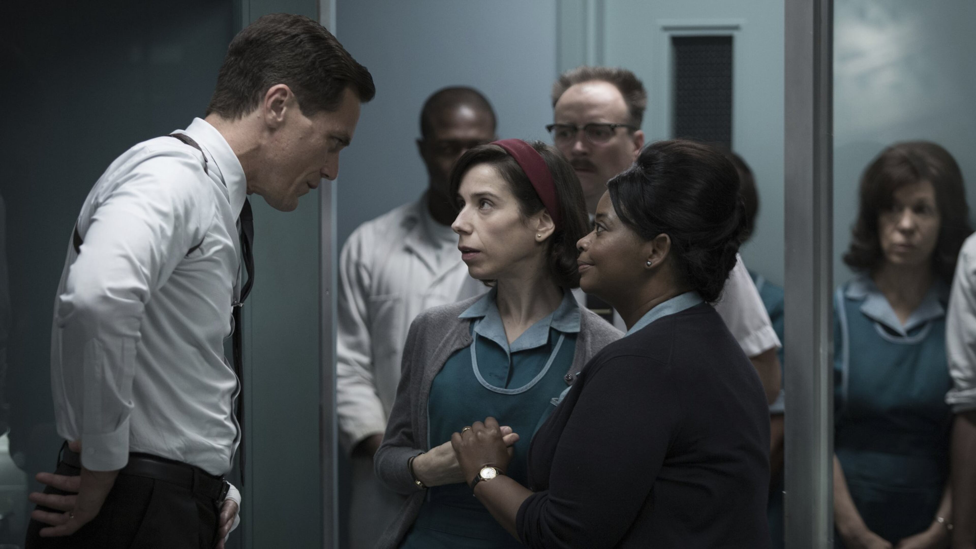 Michael Shannon (from left), Sally Hawkins and Octavia Spencer star in “The Shape of Water.” Contributed by Fox Searchlight Pictures