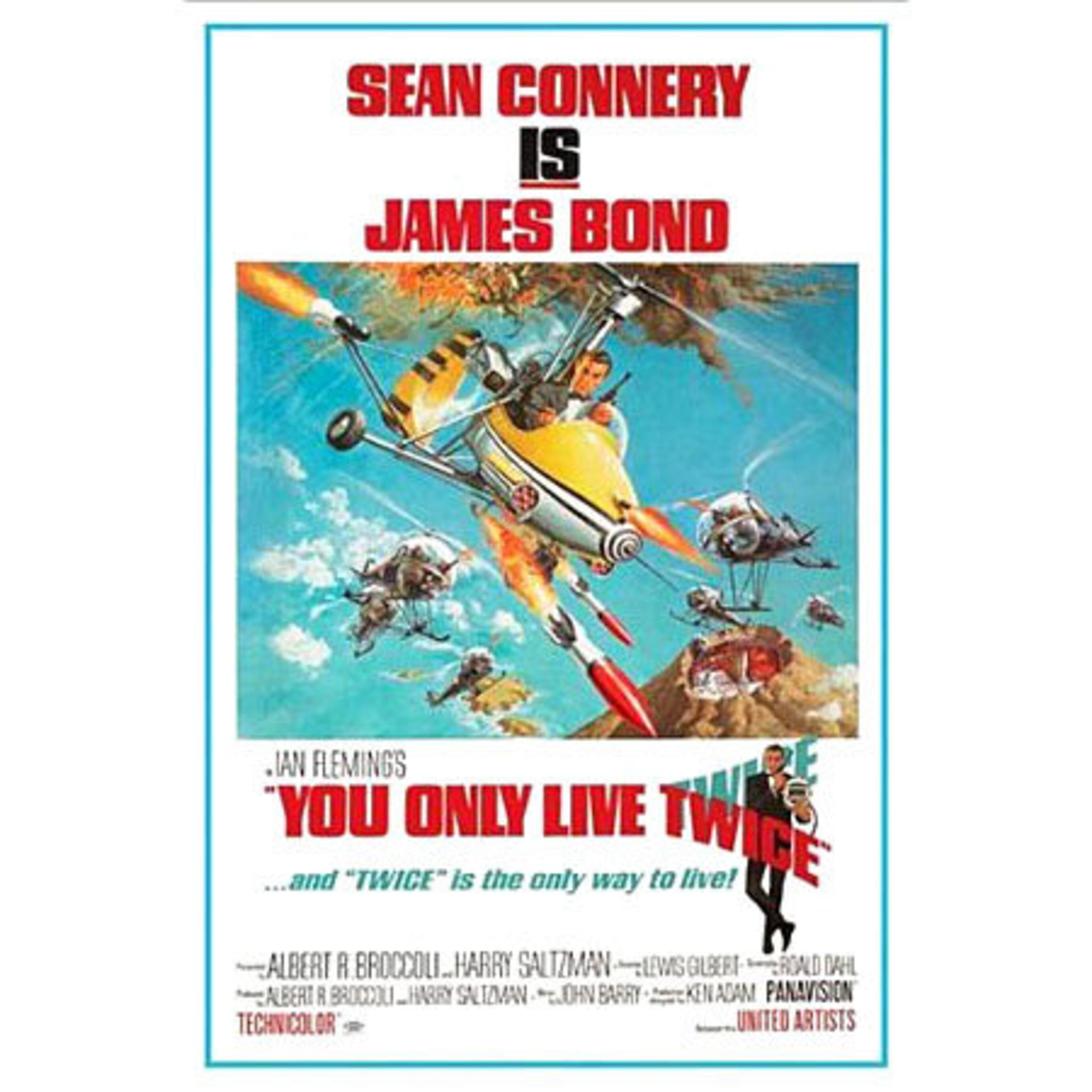 'YOU ONLY LIVE TWICE,' 1967: Roald Dahl wrote the screenplay, and it's the first to use very little from the Ian Fleming novel. First appearance by Blofeld, head of SPECTRE. Connery was becoming very restless playing Bond by this point.
