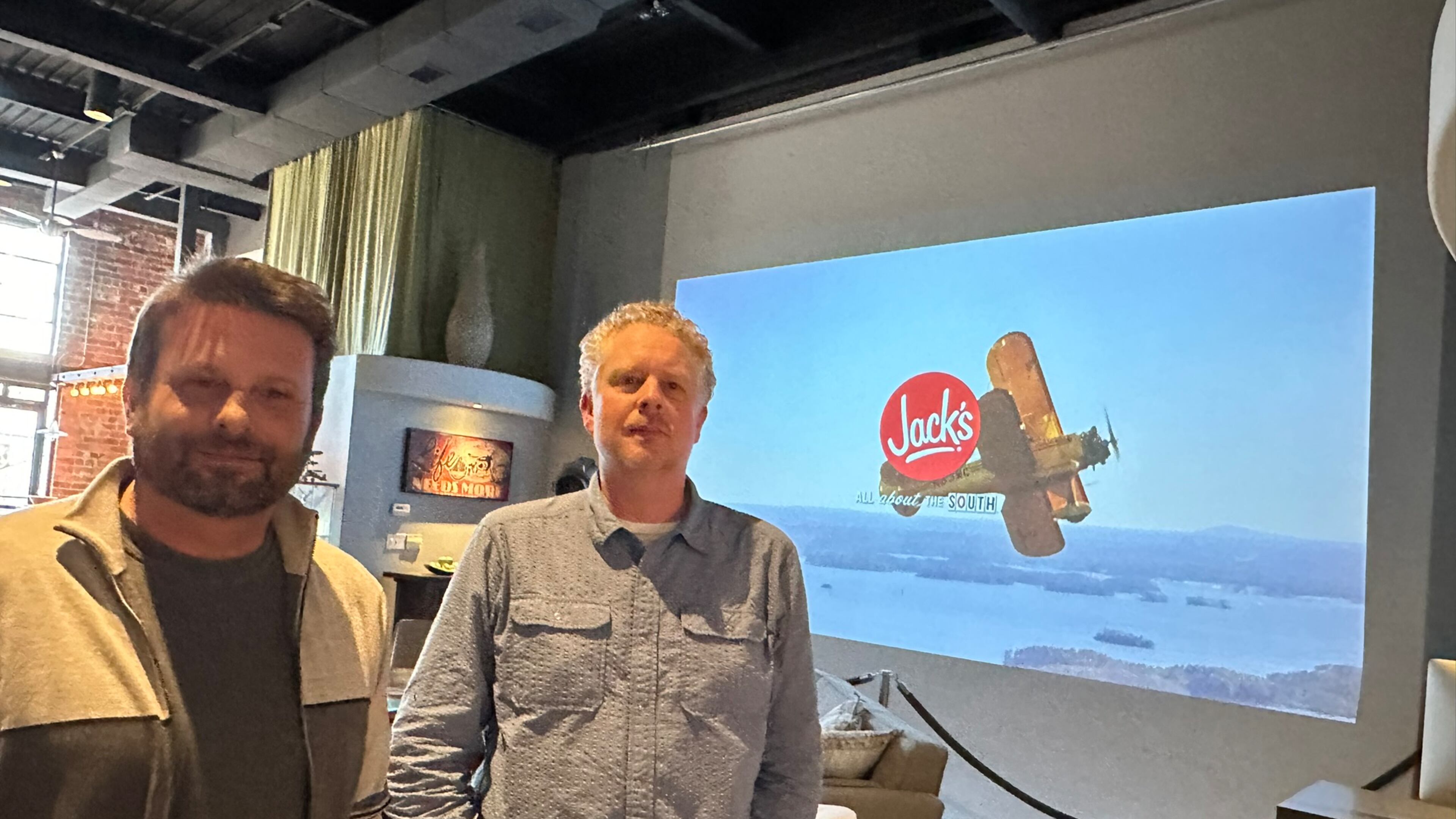 Spots Films, which focuses on making TV commercials for clients like Jack's, might have to shrink greatly if it loses access to the tax credits under a proposed revision in the state House. Peter Siaggas, owner, and Scott Knollenberg, executive producer, are two of five full-time employees. RODNEY HO/rho@ajc.com