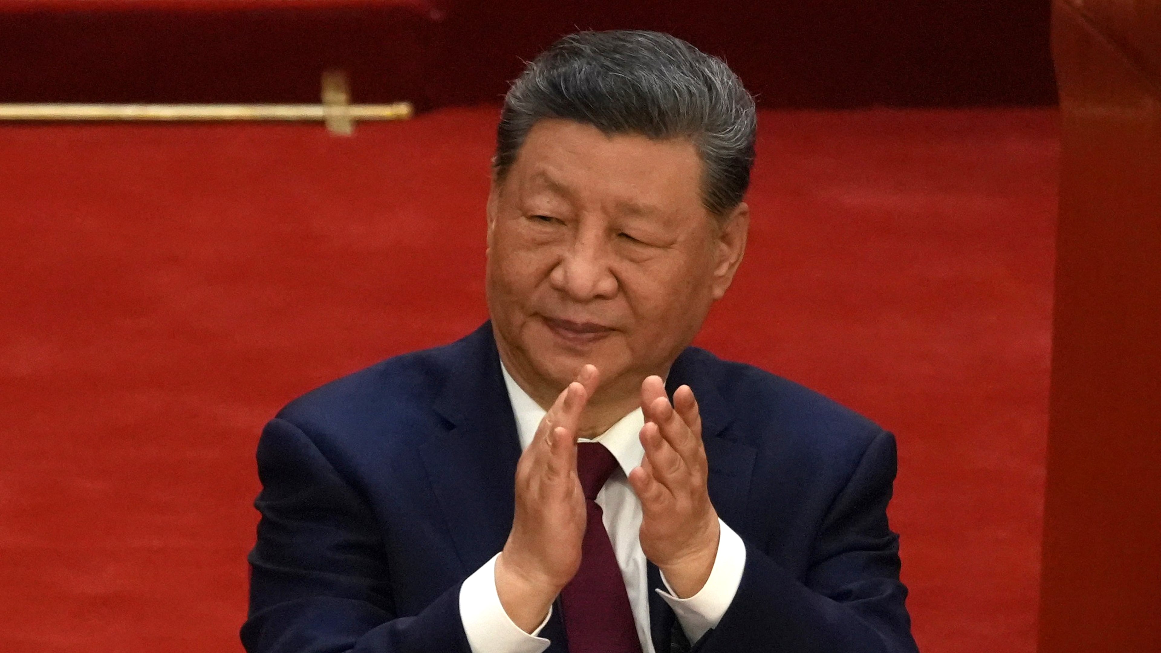 Chinese President Xi Jinping applauds during a ceremony to mark the 105th anniversary of the founding of the Chinese Communist Party at the Great Hall of the People in Beijing, Wednesday, July 1, 2026. (AP Photo/Ng Han Guan)