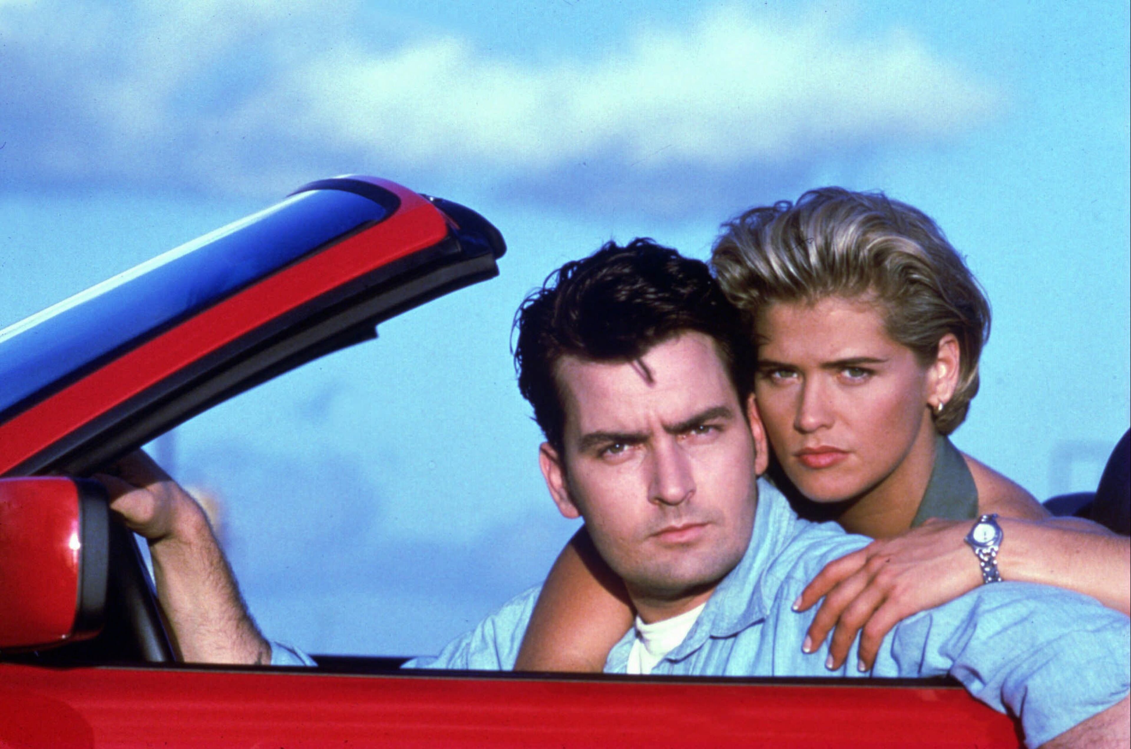 "The Chase," 1994: Charlie Sheen stars as a falsely accused bank robber who abducts an heiress, played by Kristy Swanson, and her BMW to make a high-speed run from the police.