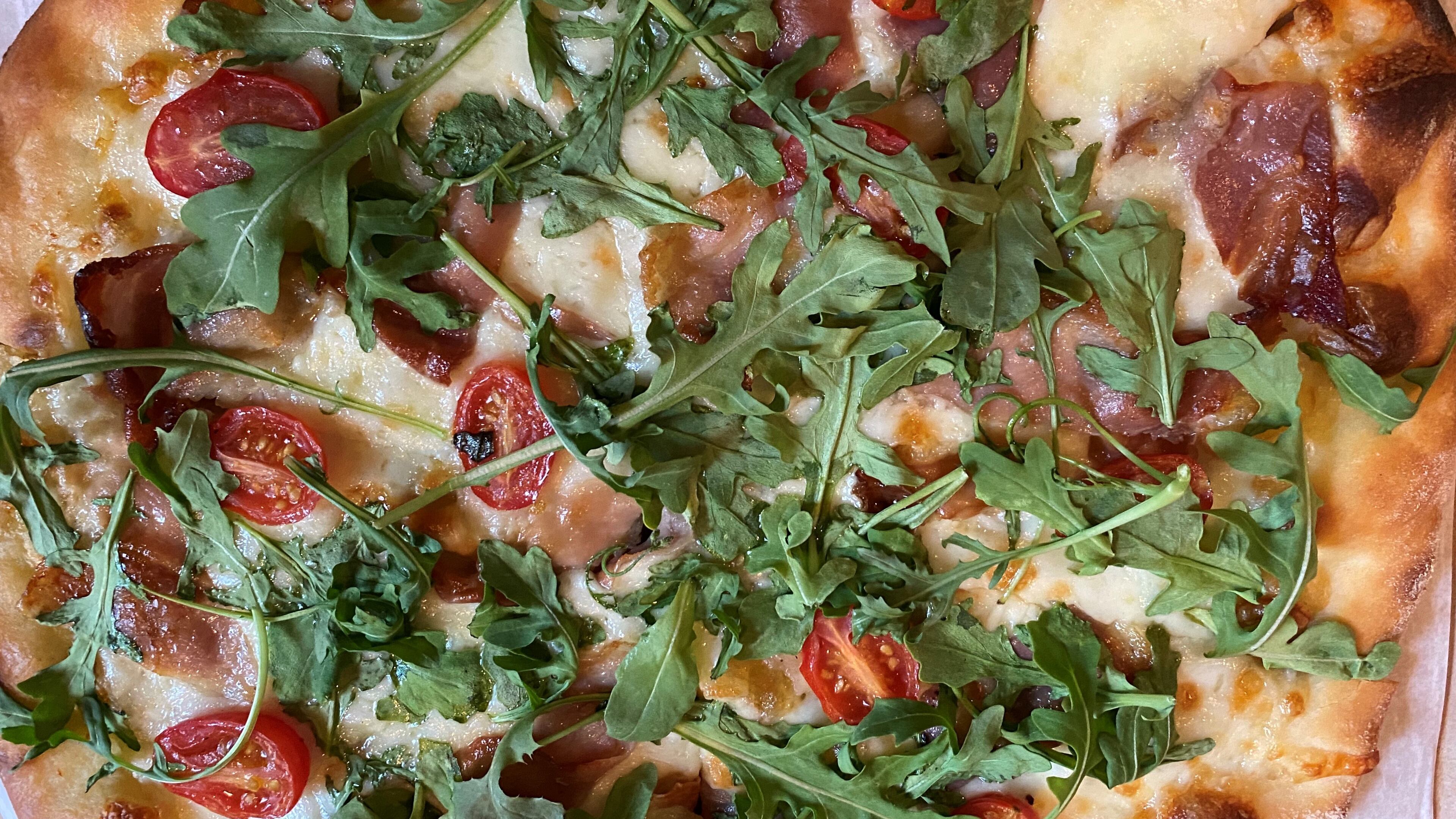 Pizza is among the Italian favorites at Piastra on Marietta Square. Bob Townsend for The Atlanta Journal-Constitution