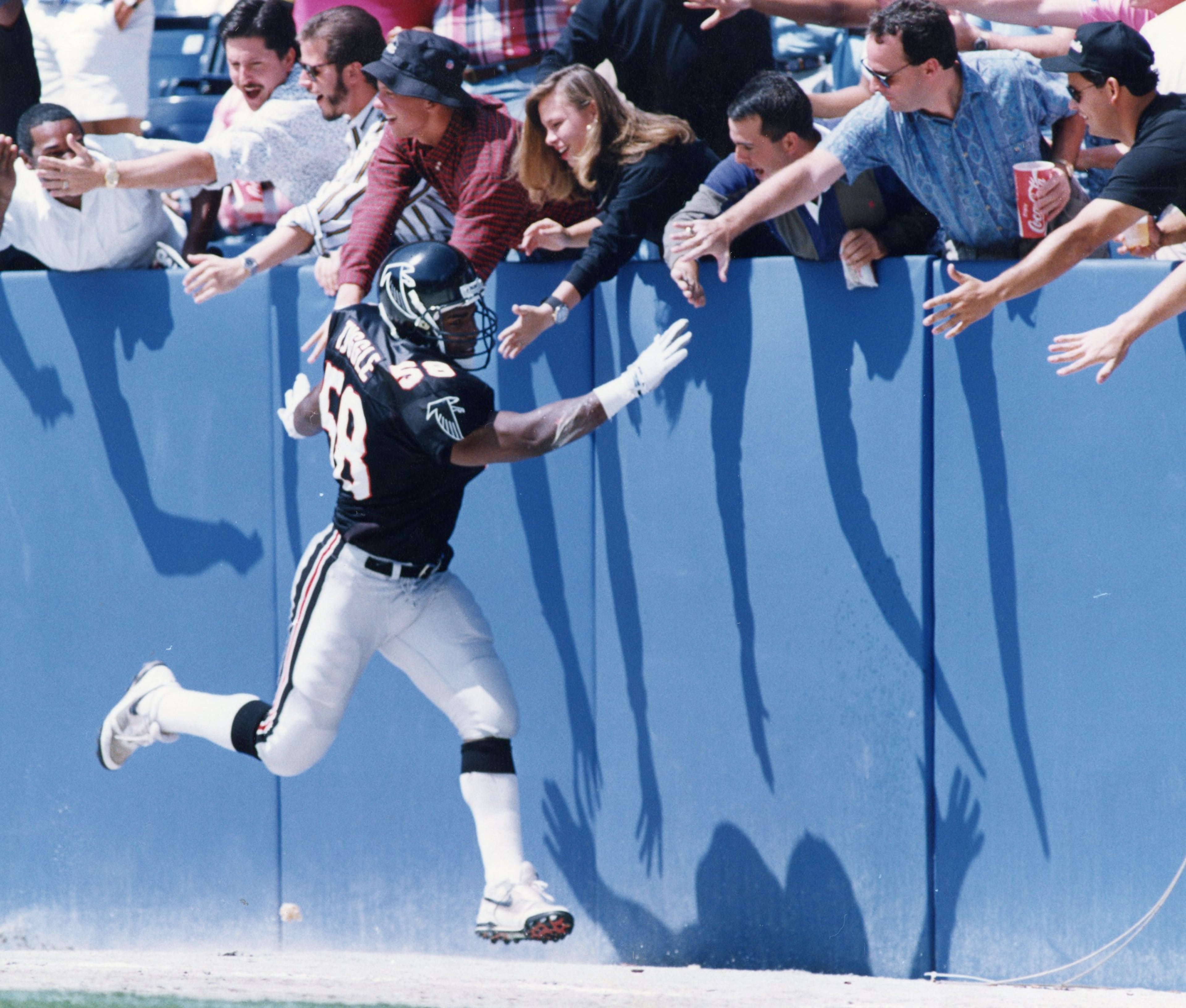 Linebacker Jessie Tuggle of the Atlanta Falcons. AJC file photo
