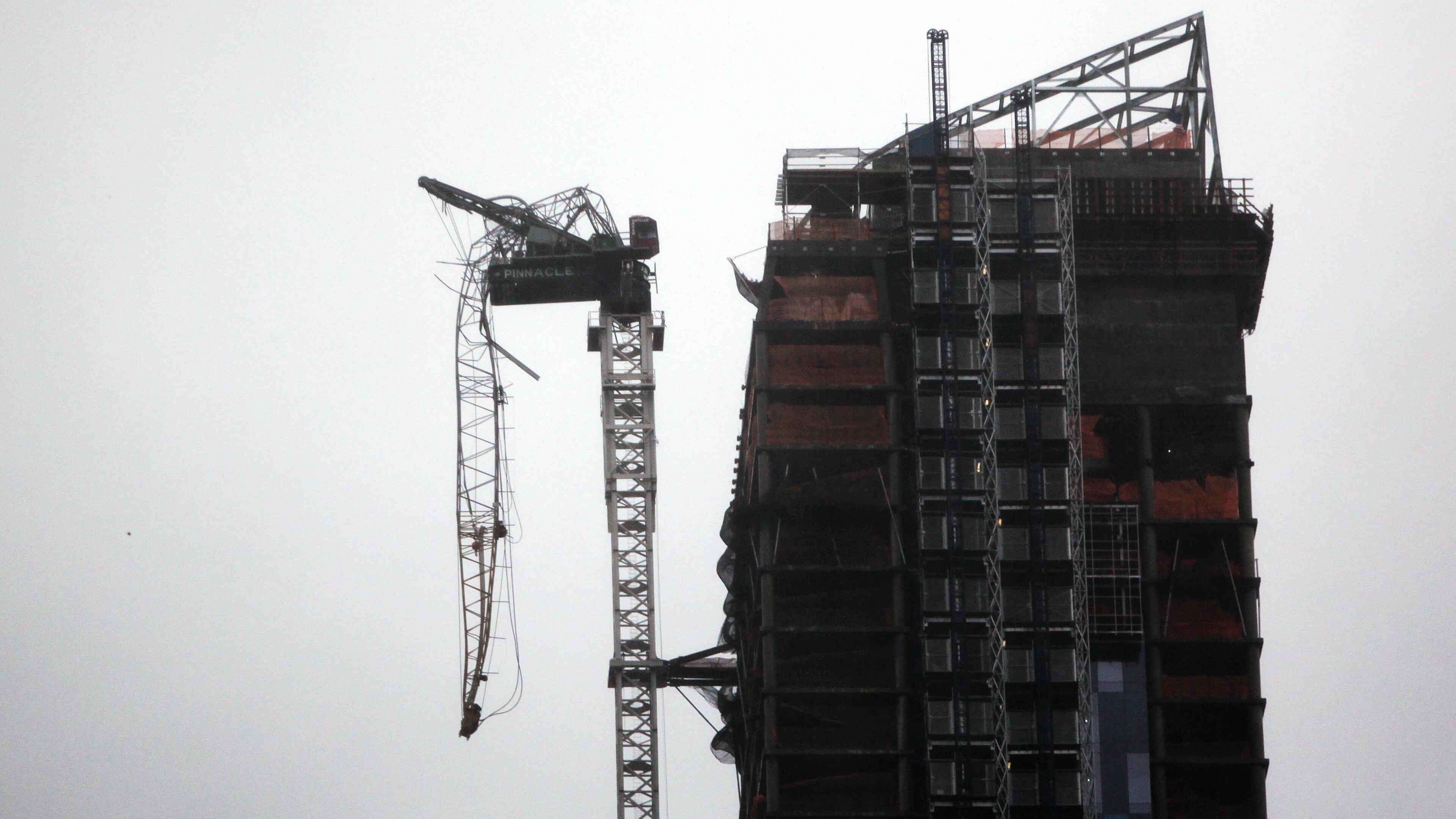 A man scaled a 300-foot crane at a California construction site late Sunday.