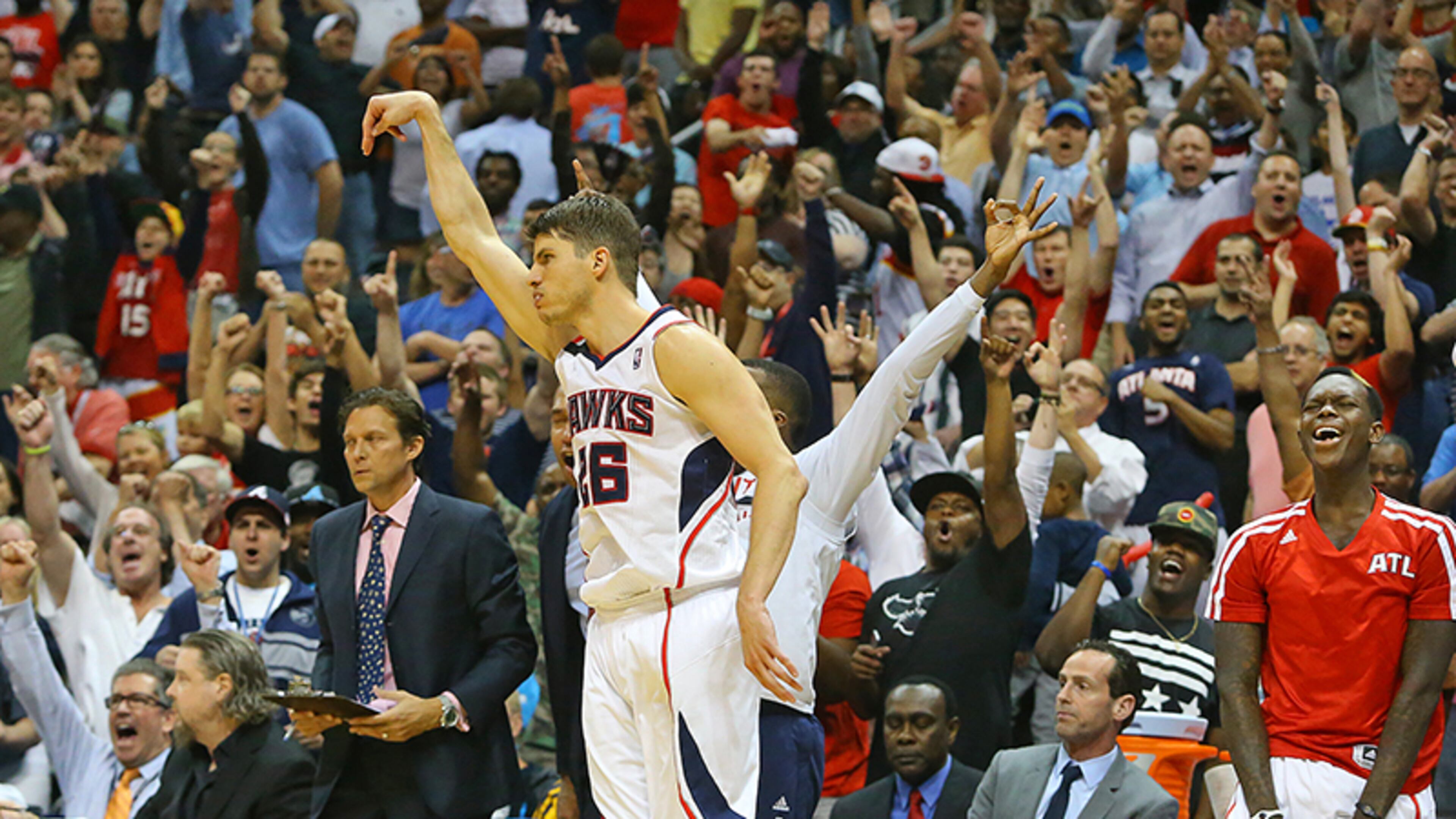 A near sellout crowd cheered the Hawks to victory in Game 3 Thursday at Philips Arena in Atlanta.