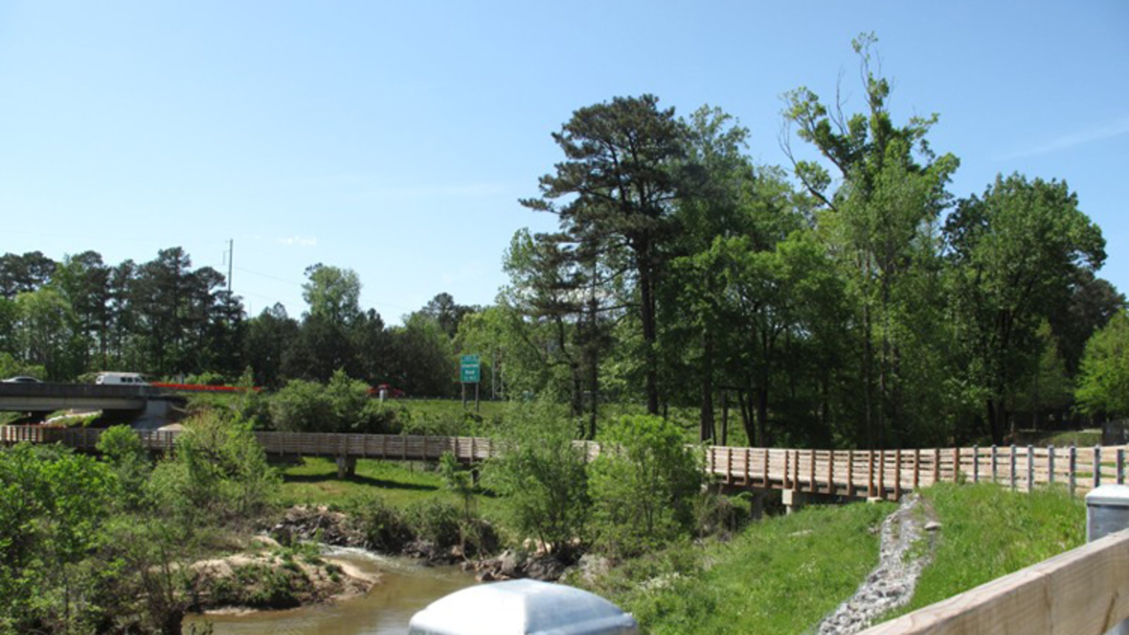 The Noonday Creek Trail in Cobb County. Woodstock wants to extend Cherokee County’s trail segment south to link up with Cobb’s.