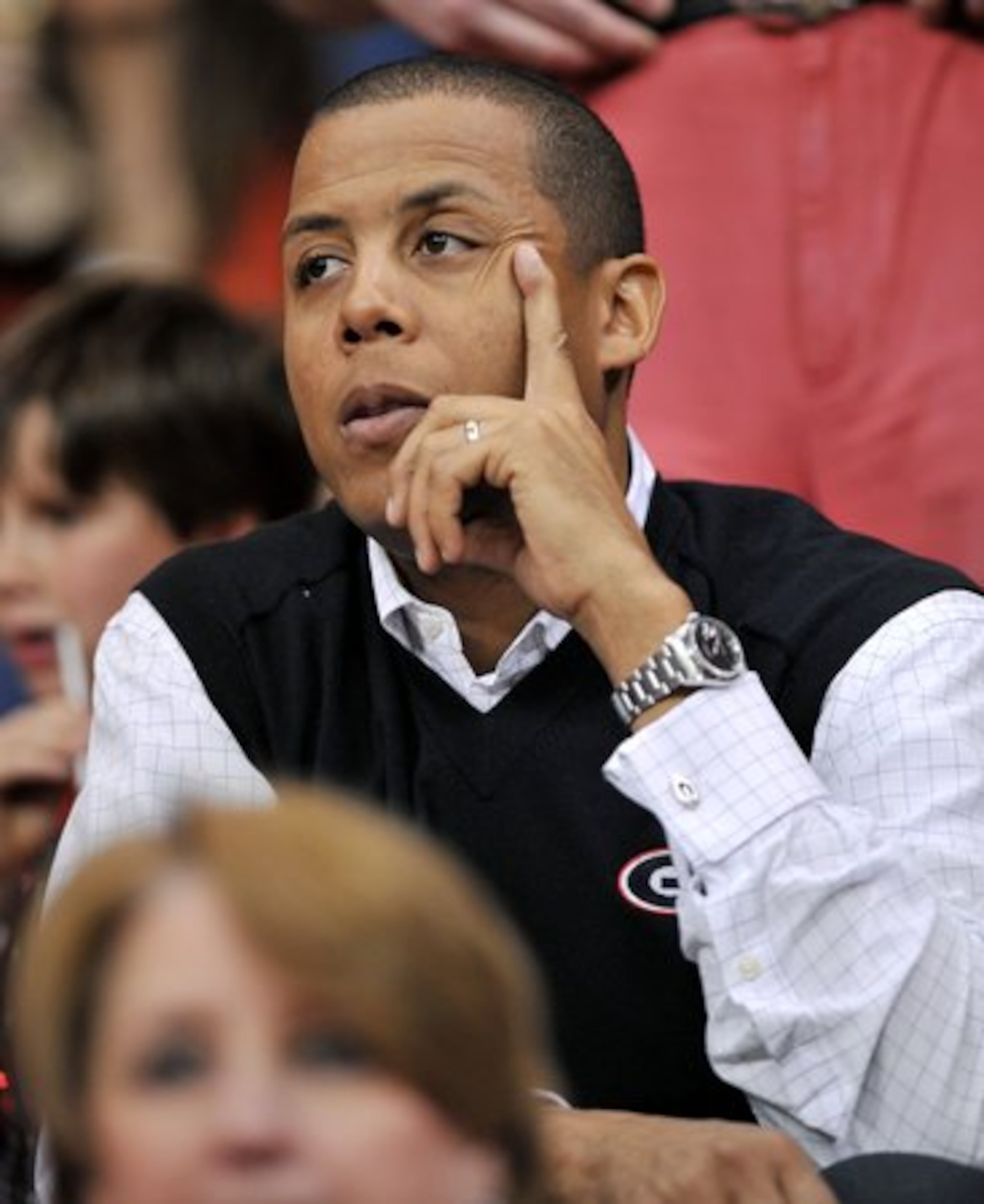 Evans watches from the stands as UGA made its improbable run to the SEC basketball tournament championship in 2008.