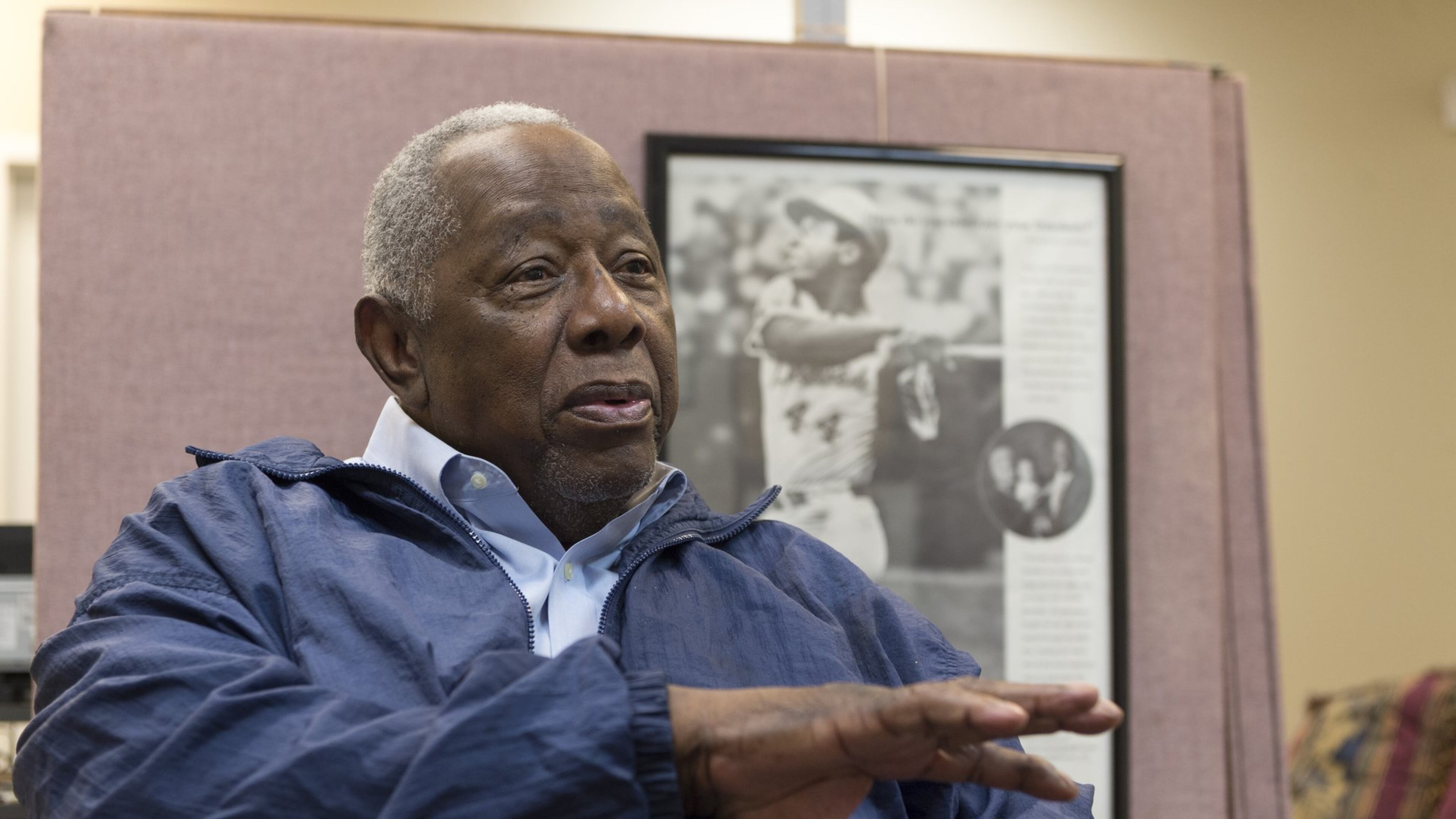 Hank Aaron will be honored with a new statue at SunTrust Park. (David Barnes/david.barnes@ajc.com)