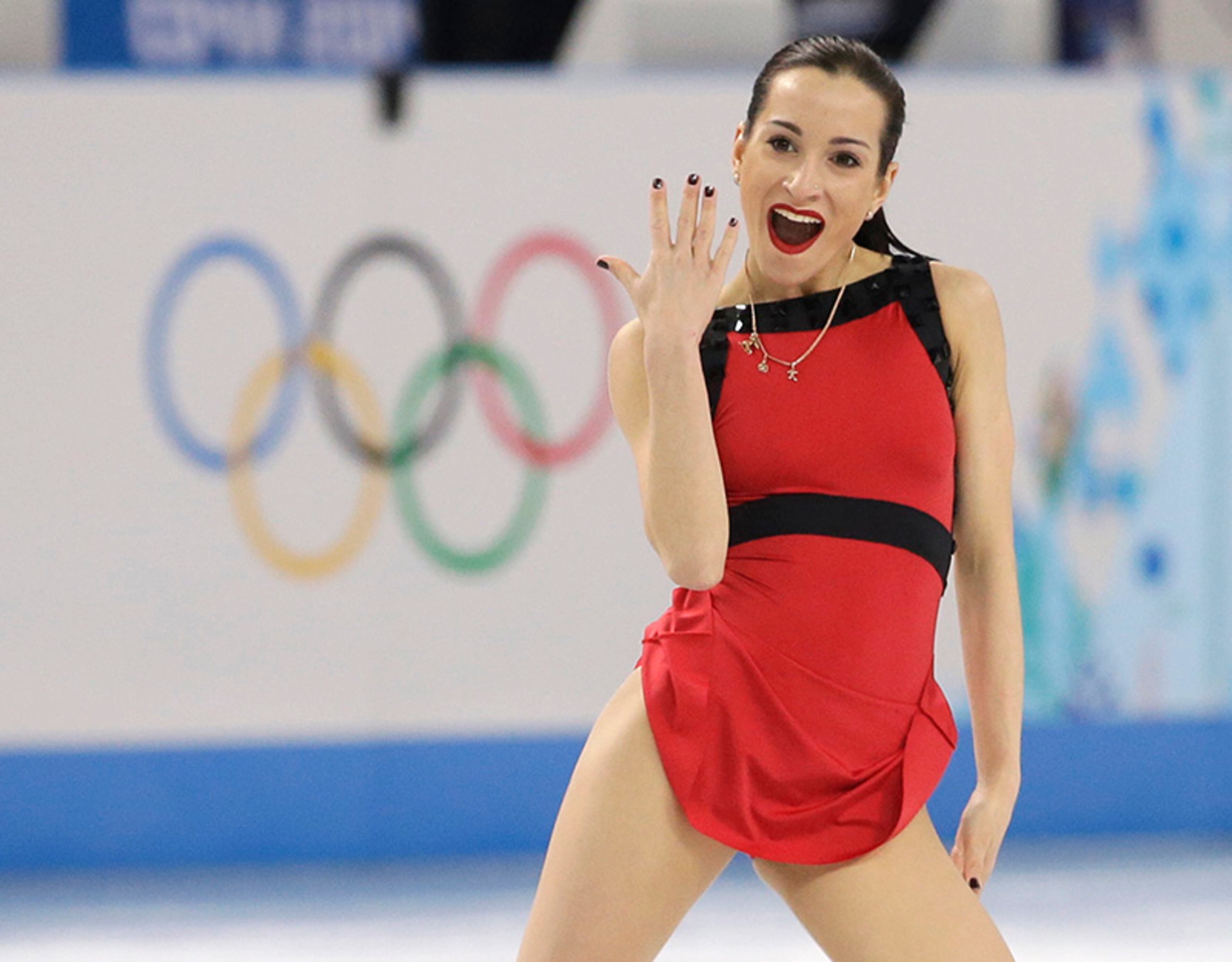 Ksenia Stolbova and Fedor Klimov of Russia compete in the pairs free skate figure skating competition at the Iceberg Skating Palace during the 2014 Winter Olympics, Wednesday, Feb. 12, 2014, in Sochi, Russia.