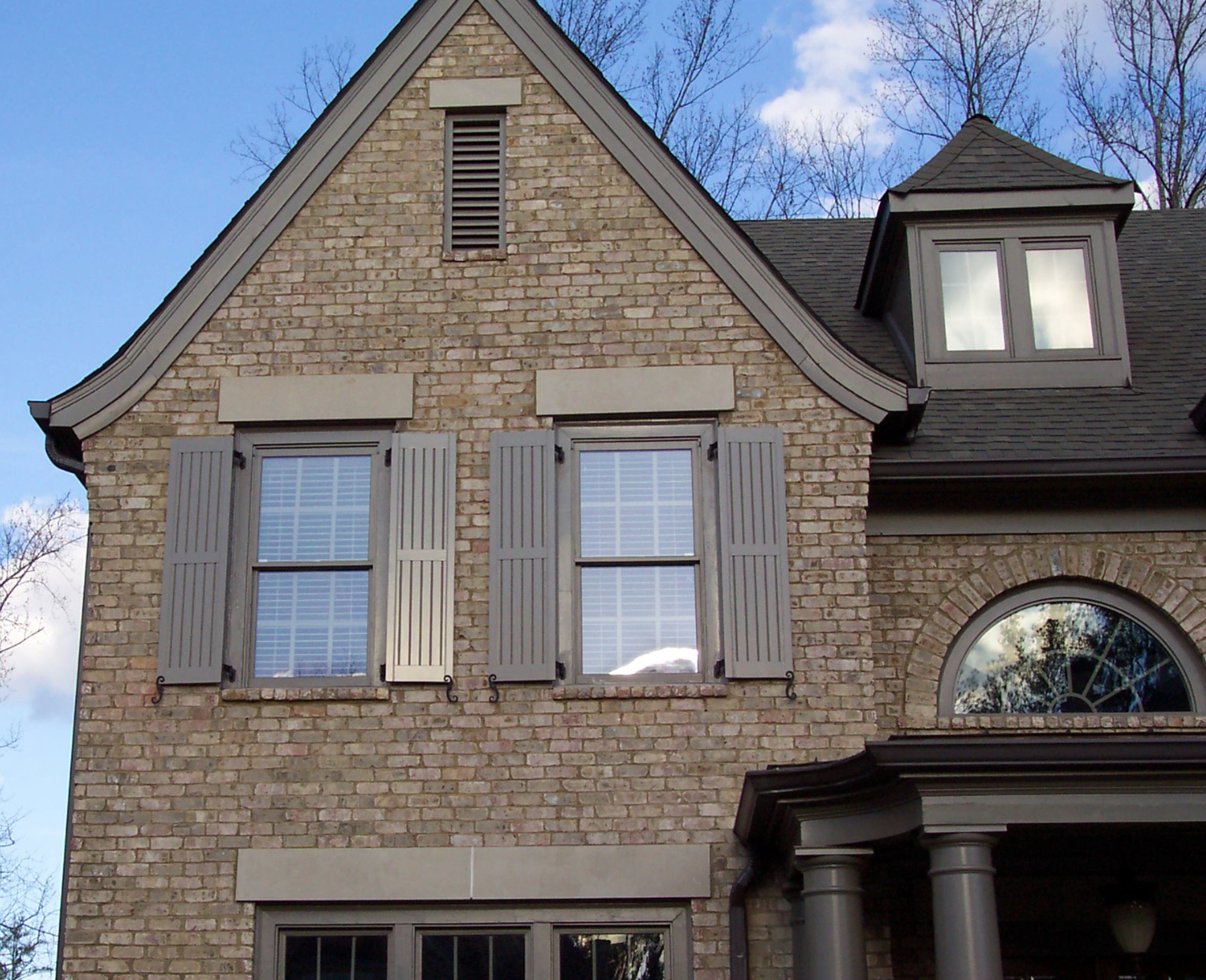 The v-groove design is one of many custom design options for a paneled shutter.