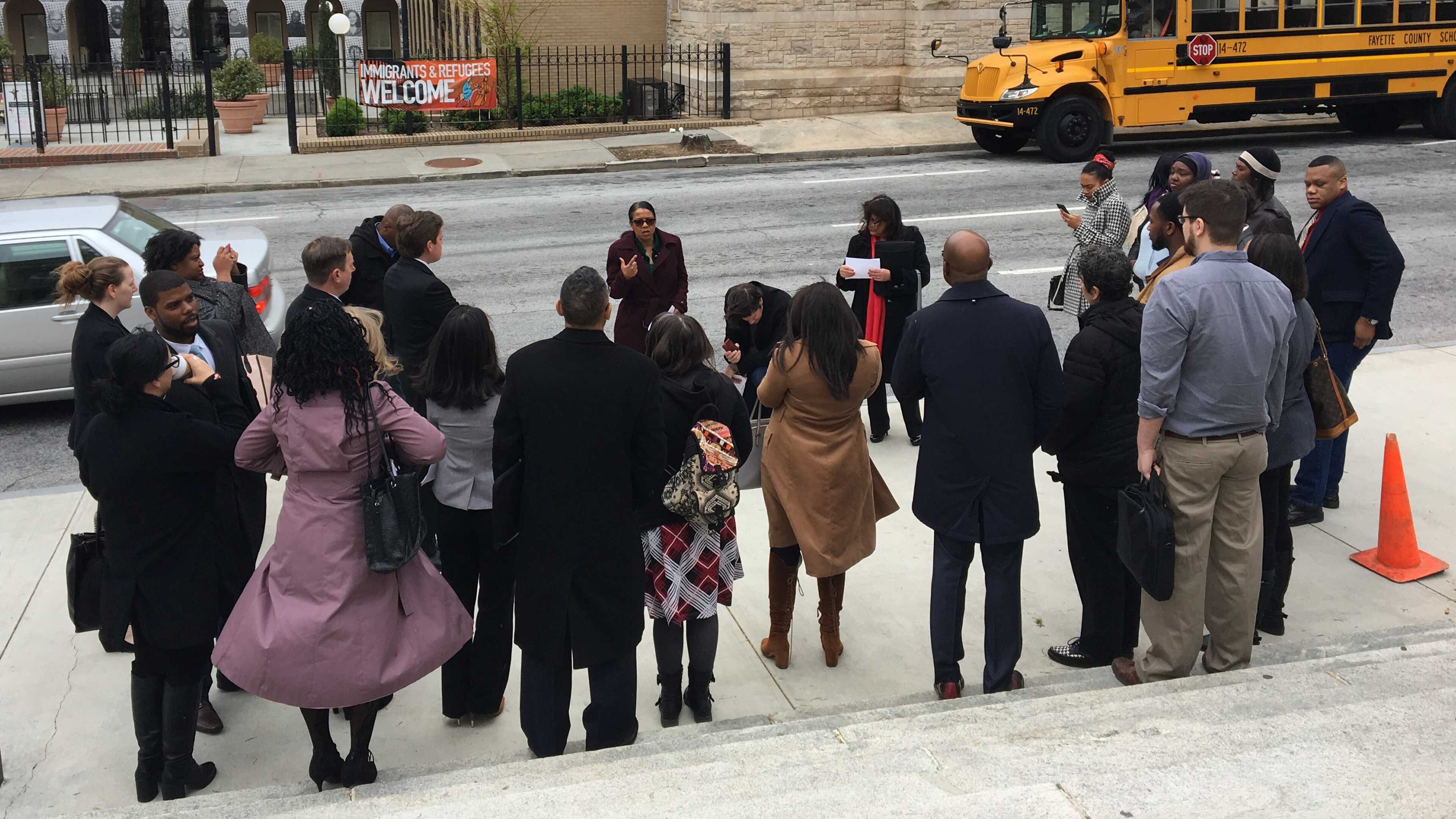 Andrea Young, executive director for the American Civil Liberties Union of Georgia, speaks during a press conference opposing Senate Bill 363 at the Georgia Capitol on Monday, March 26, 2018. The legislation would limit Sunday voting and reduce city of Atlanta voting hours. MARK NIESSE / MARK.NIESSE@AJC.COM