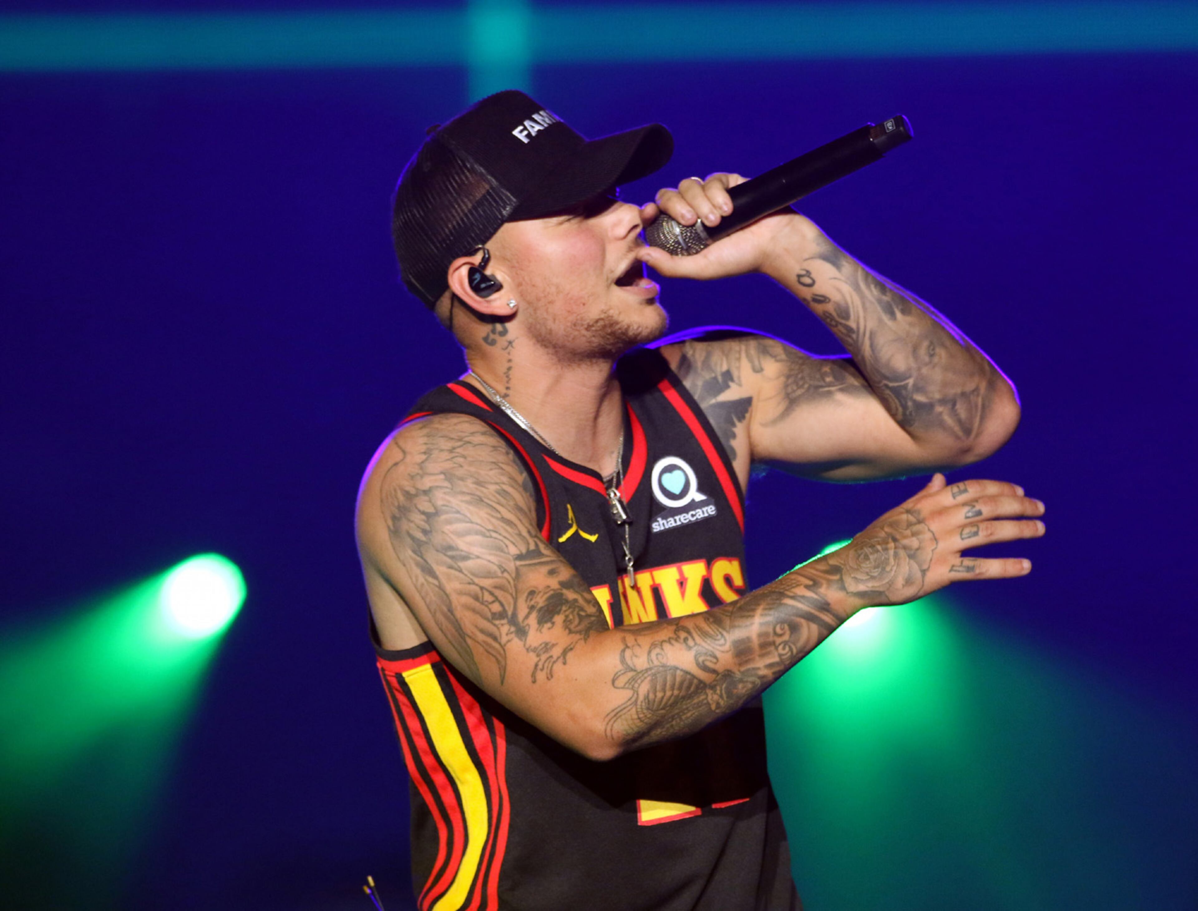 Country star Kane Brown brought his Blessed & Free tour to a nearly sold-out State Farm Arena in Atlanta on Sunday, Oct. 24, 2021. Jordan Davis and Restless Road opened the show. /
Robb Cohen for the Atlanta Journal-Constitution