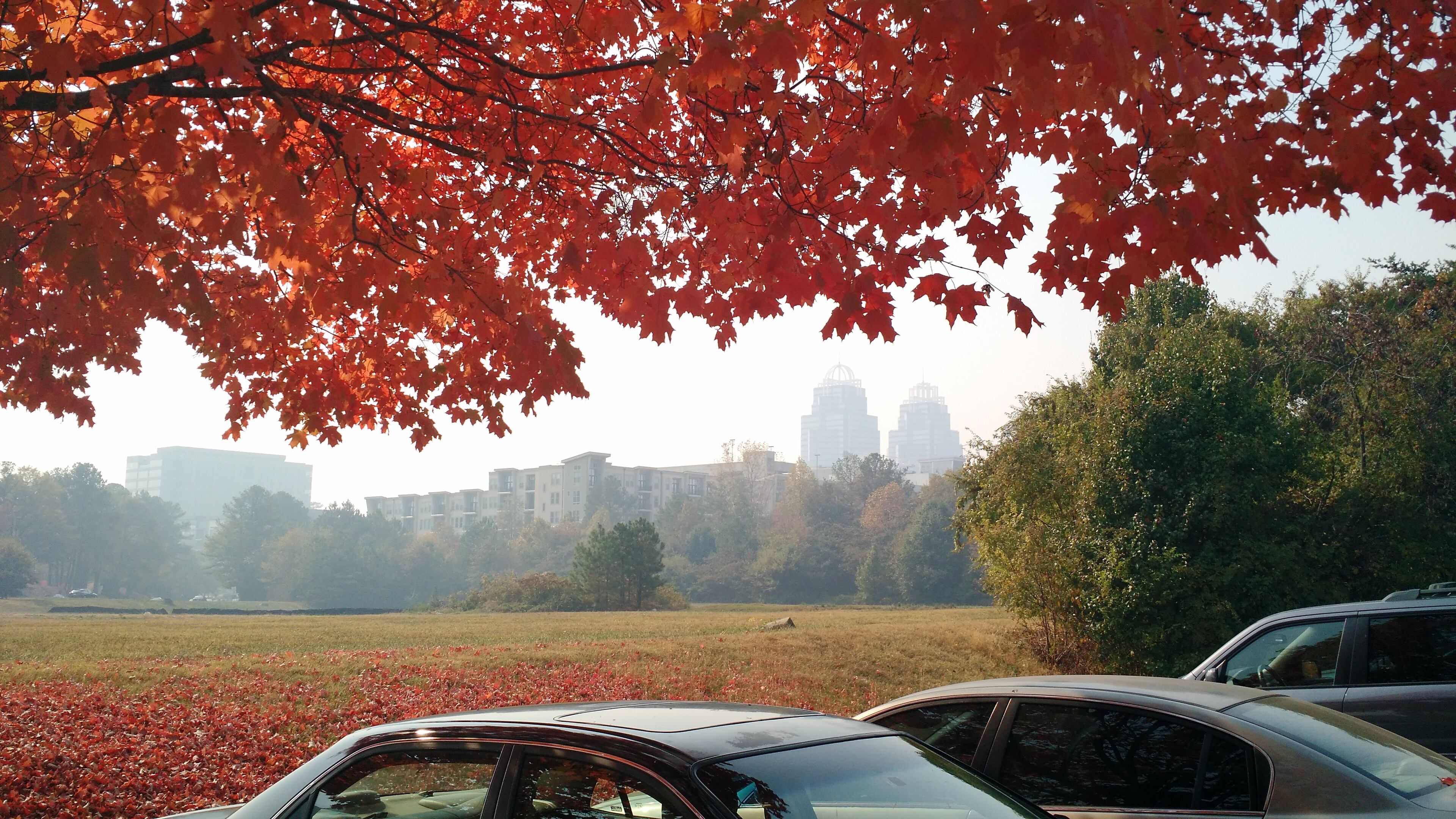 The King and Queen Buildings were shrouded in smoke from Georgia wildfires Thursday. BRIAN O’SHEA / BRIAN.OSHEA@AJC.COM