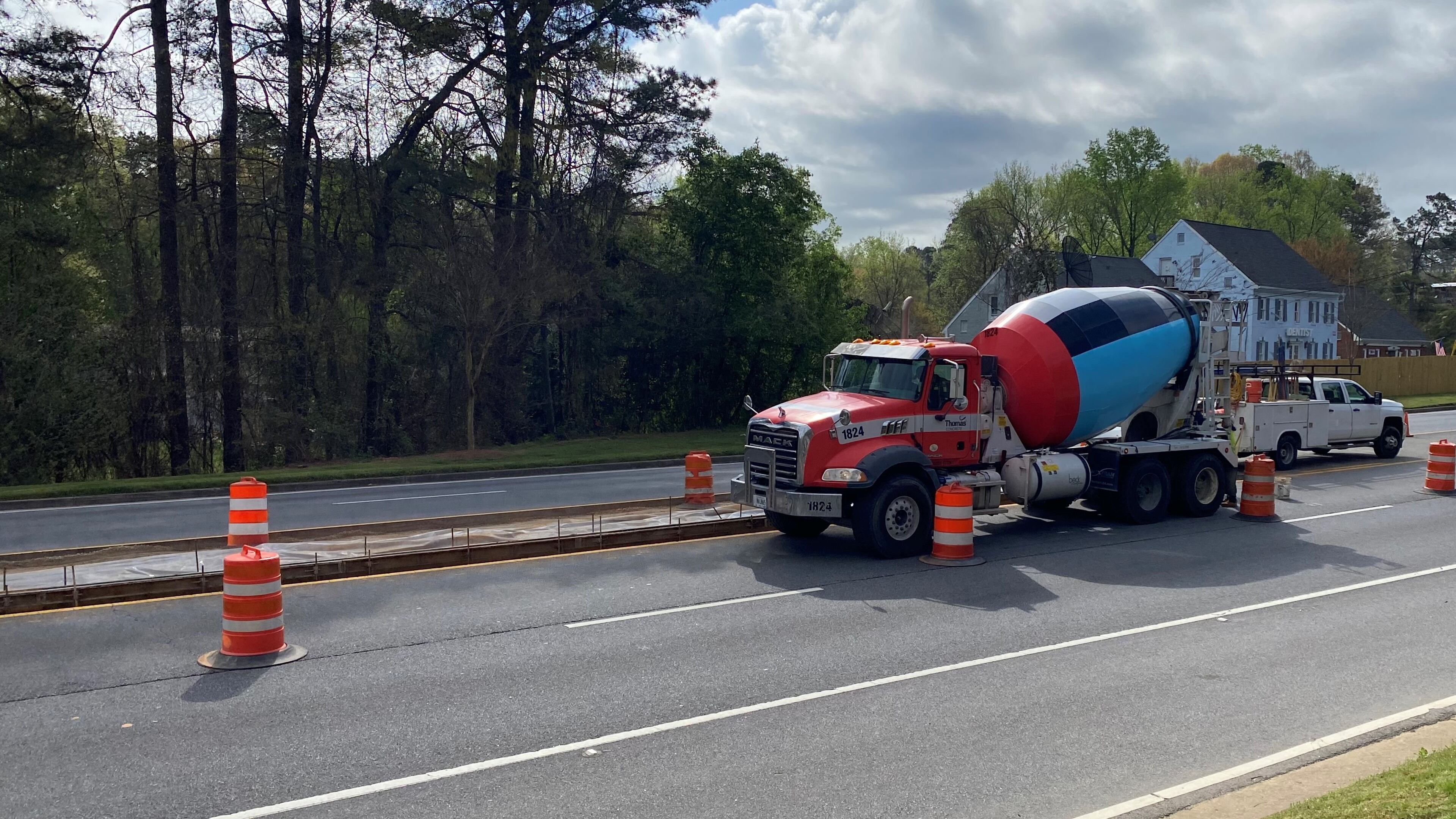 Certain Tucker business owners, who belong to the Tucker Summit Community Improvement District (TSCID), will see a reduced annual millage rate from 5 mils to 4 mils. Among TSCID projects are concrete repair work along Mountain Industrial Boulevard. (Courtesy of TSCID)