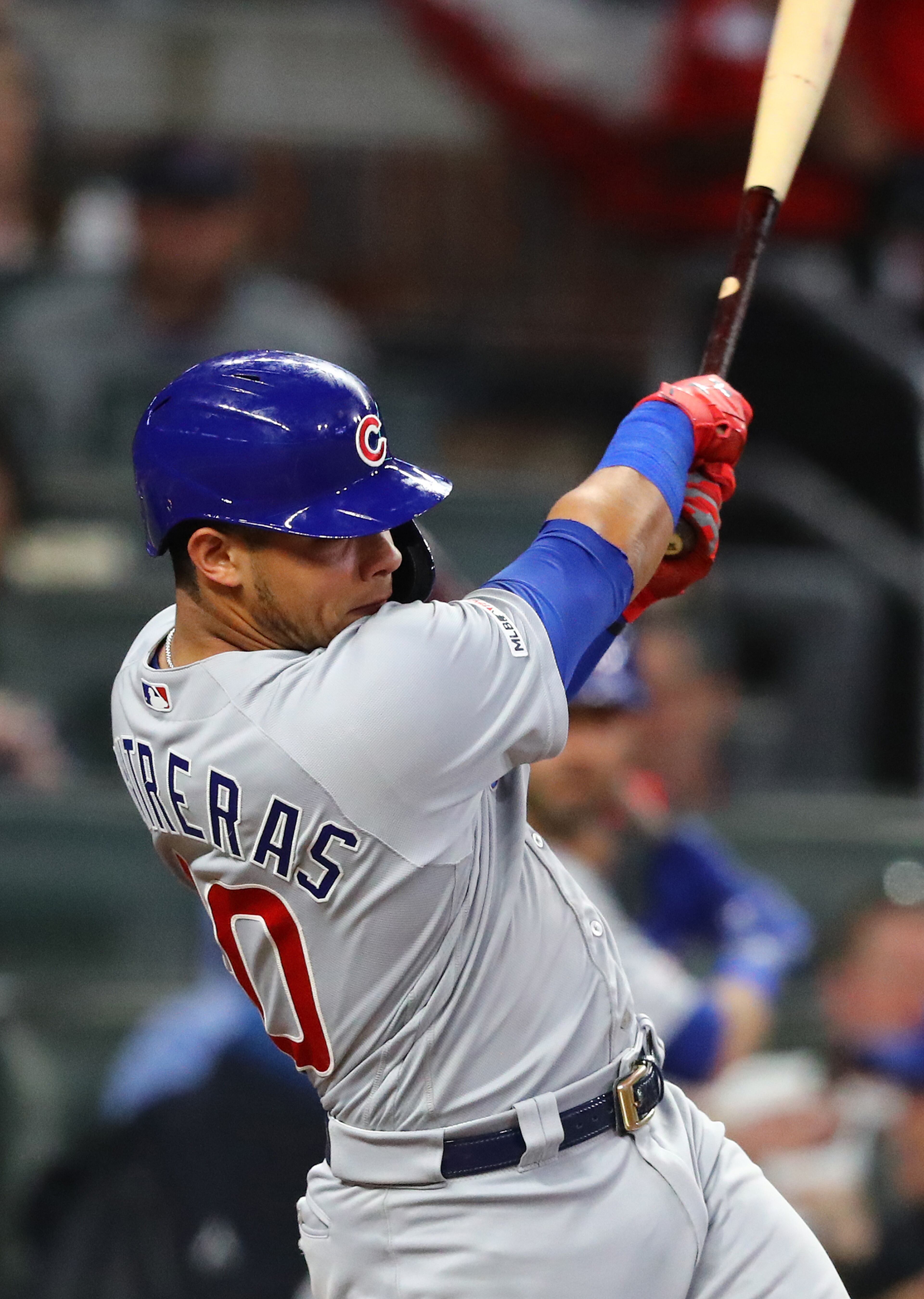 Cubs' Willson Contreras hits a two-run home run to take a 3-2 lead. Curtis Compton/ccompton@ajc.com