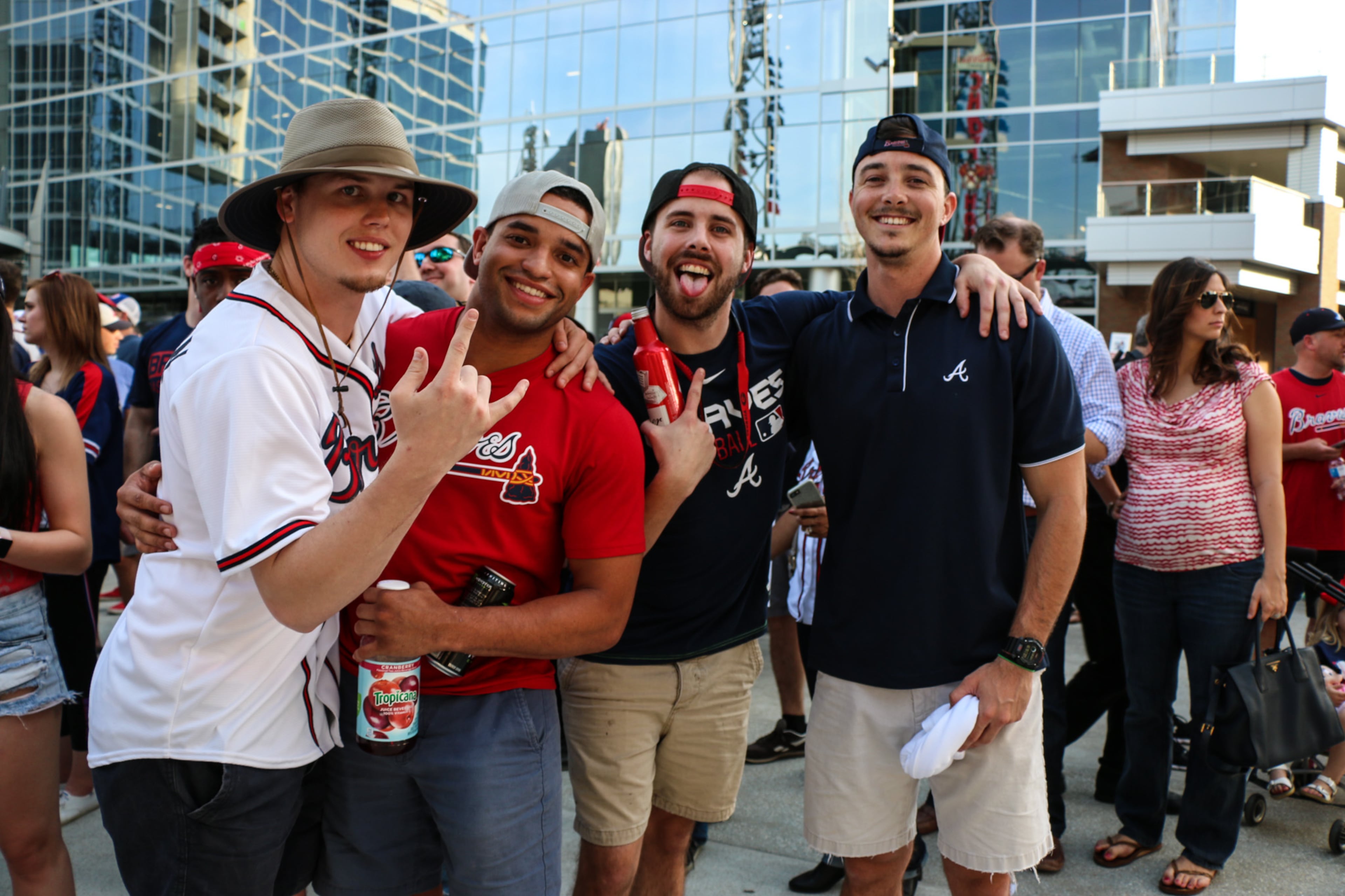 Droves of fans turned out for Friday’s opening game at SunTrust Park where the Atlanta Braves defeated the San Diego Padres, 5-2.