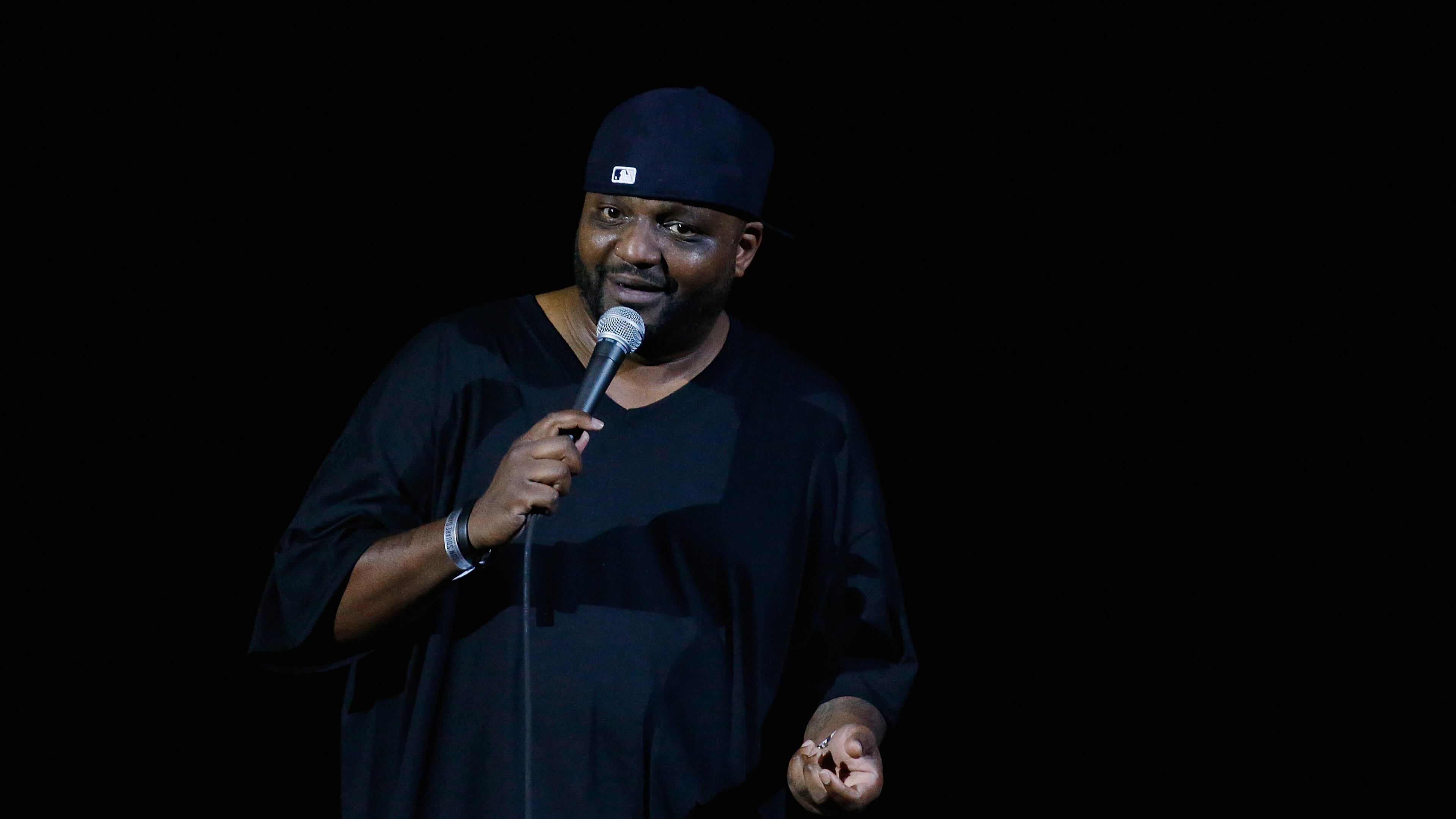 NEW YORK, NEW YORK - APRIL 01: Aries Spears performs during Hot 97 Presents April Fools Comedy Show at The Theater at Madison Square Garden on April 1, 2016 in New York City. (Photo by John Lamparski/Getty Images)
