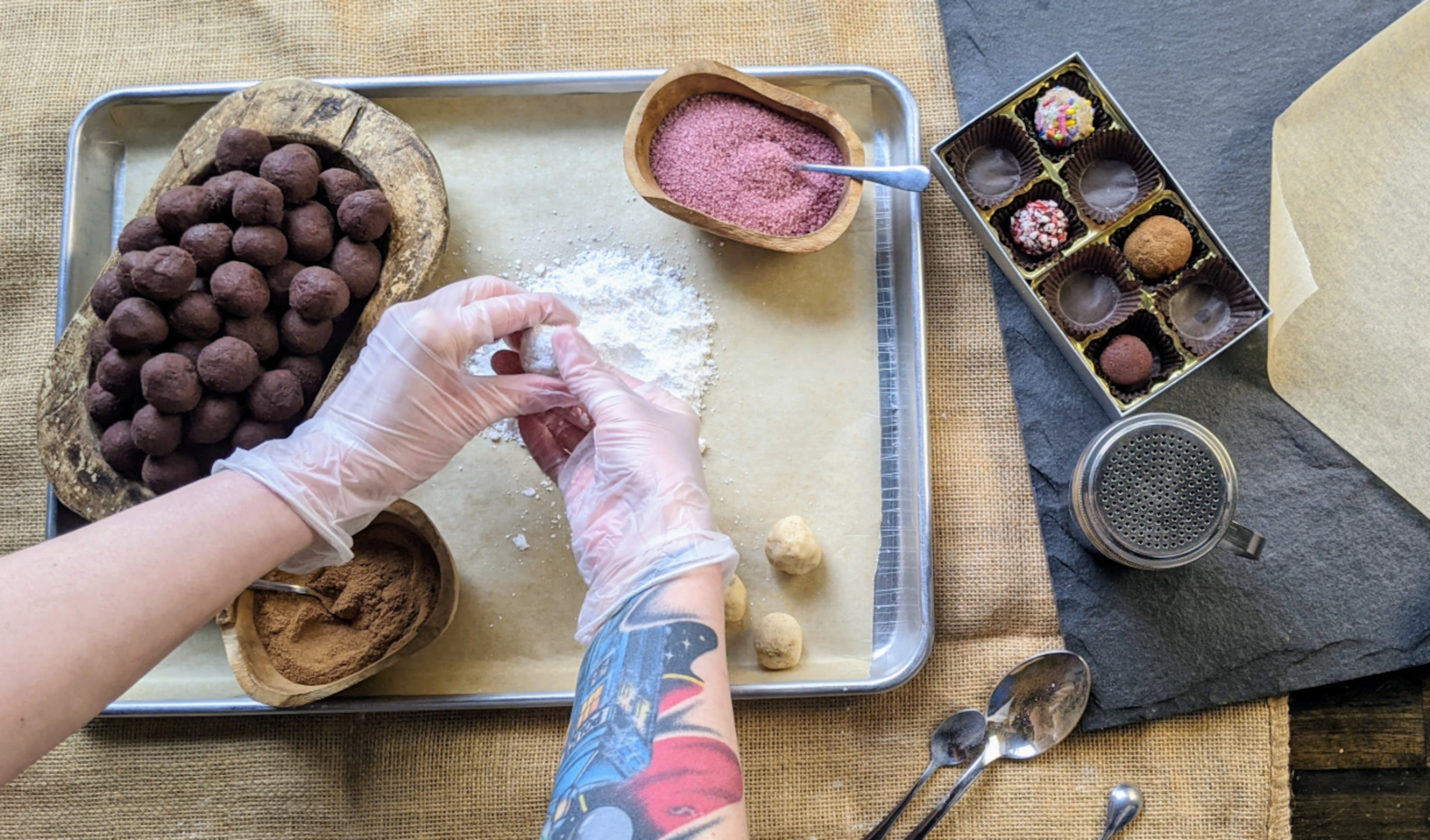 Take a truffle-making class for Valentine's Day with Xocolatl. (Courtesy of Xocolatl)