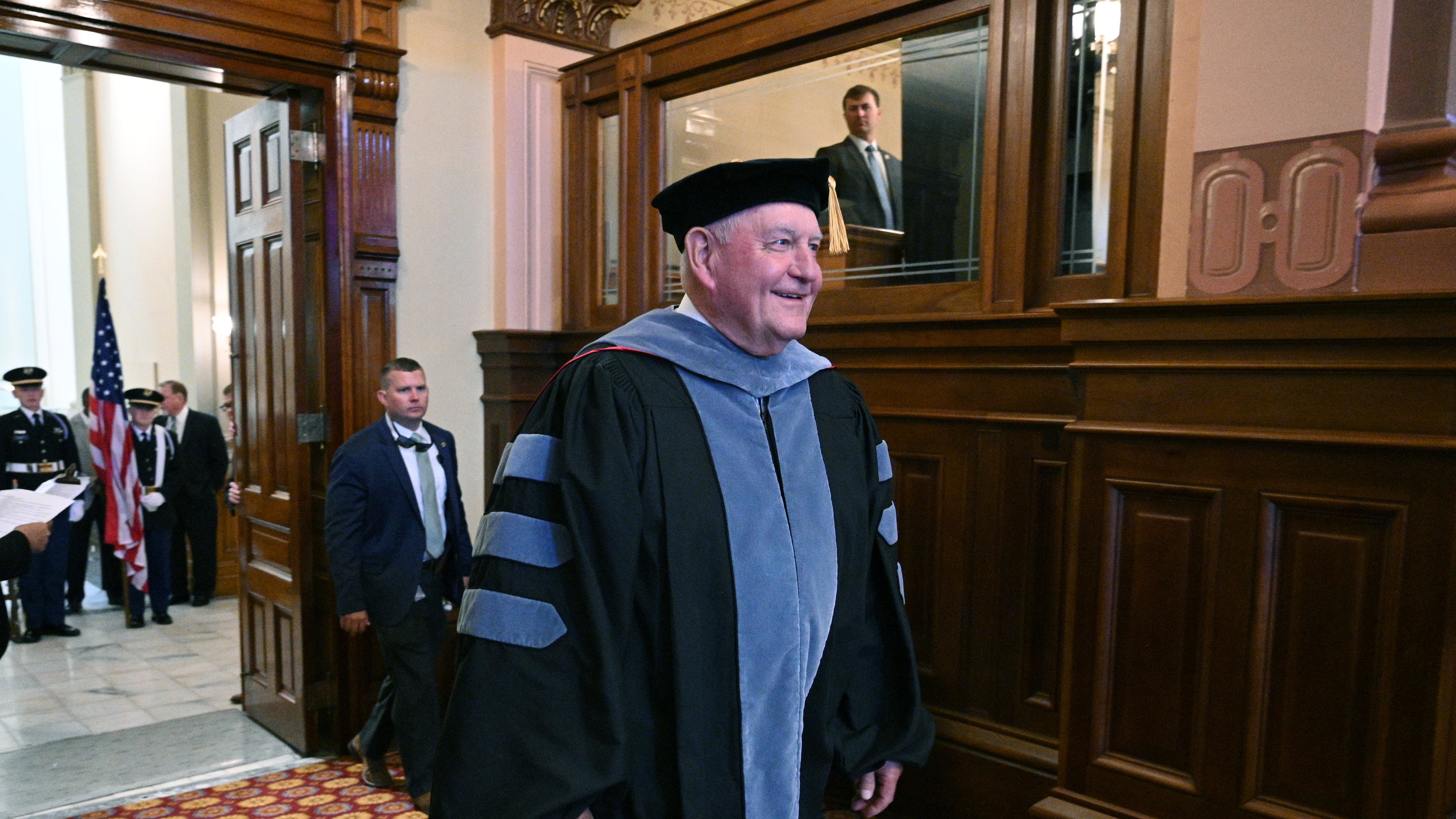 Former Georgia Gov. Sonny Perdue, now chancellor of the University System of Georgia, has been critical of a $66 million cut in higher education that the General Assembly approved as part of the fiscal 2024 budget. “This is an incredibly disappointing outcome, given the work done over the years by our state leaders to elevate higher education and send Georgia on a path to ascension,” Perdue said. “It will have a significant impact on institutions and the services that students and families depend on to advance their prosperity and help Georgia succeed.” (Hyosub Shin / Hyosub.Shin@ajc.com)