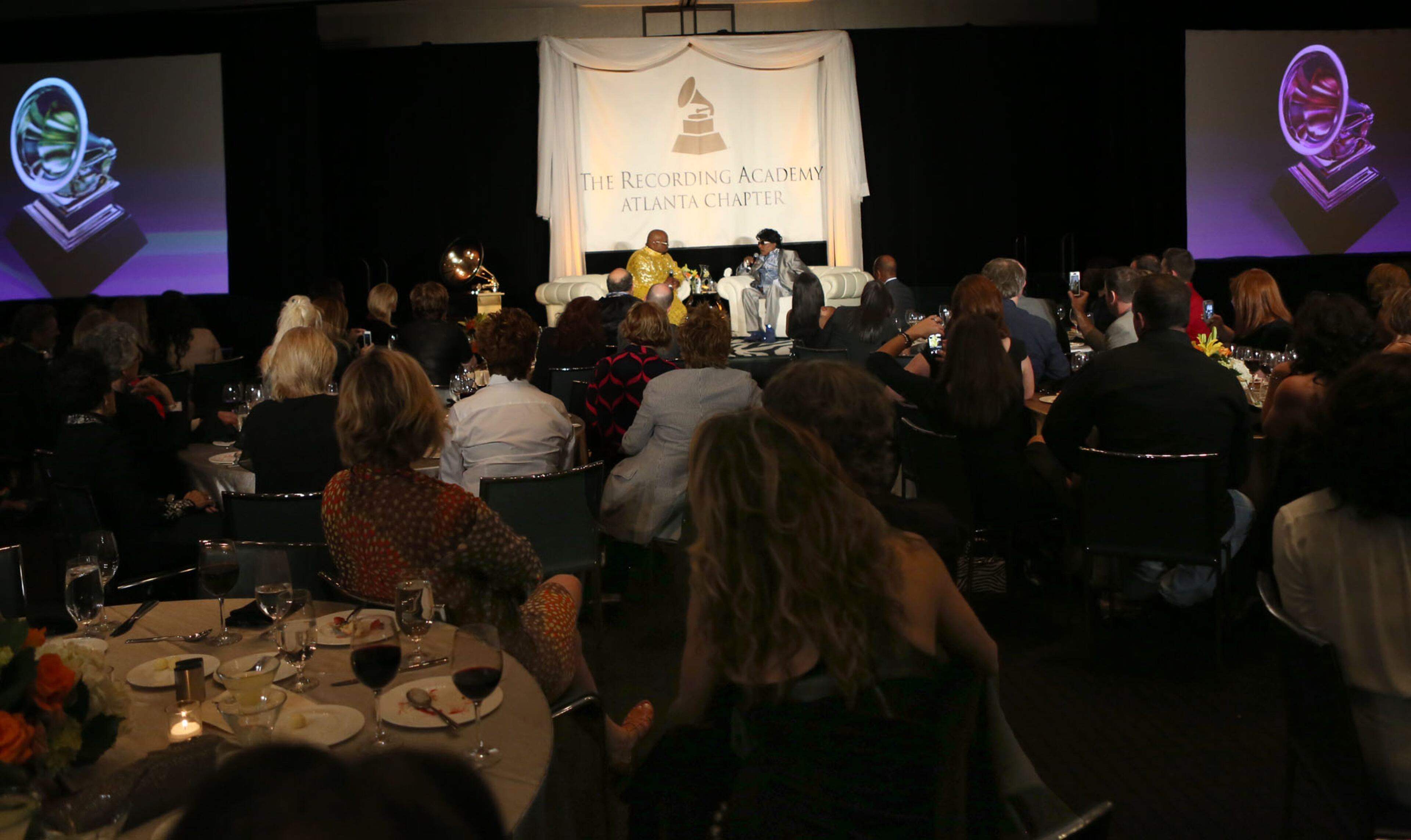 Atlanta singer Cee Lo interviews Little Richard for the debut of The Legacy Lounge presented by The Recording Academy Atlanta Chapter at the W Atlanta Downtown Sunday, Sept. 29, 2013.