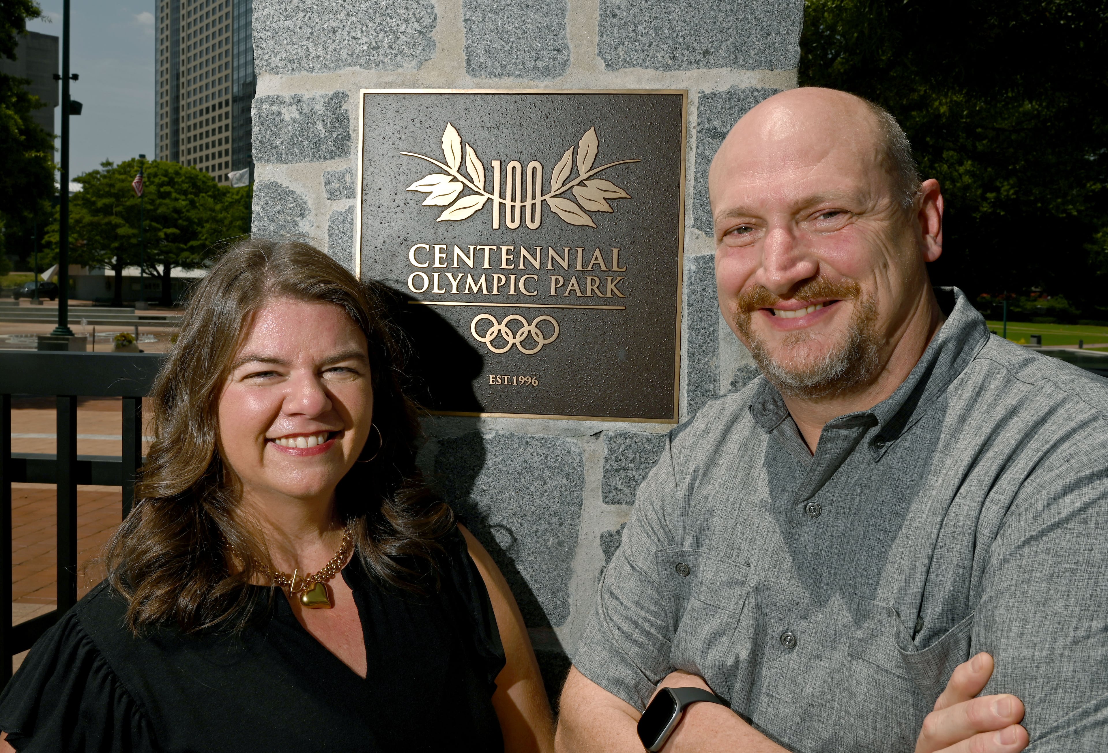 Heather Leo was raised just 60 miles from downtown Atlanta, and Steve Leo was raised over 9,000 miles from there. The two were in the same spot for only a few hours and likely would never have met if not for the 1996 Summer Olympics. (Hyosub Shin/AJC)