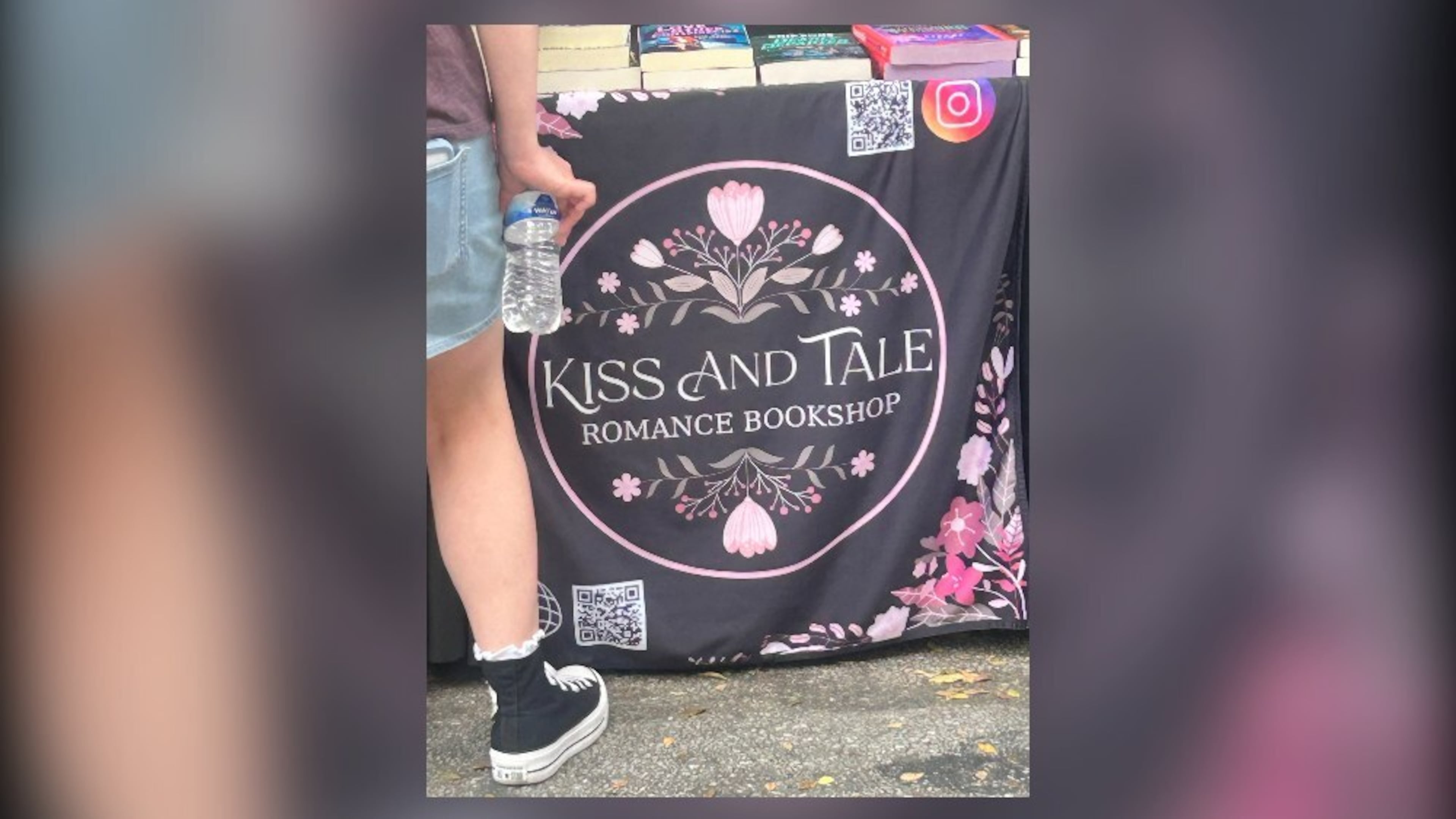 At the Decatur Book Festival, local store Kiss and Tale was accused of not acknowledging Black customers, leading the festival to sever ties with the bookseller. This image was included as part of Rache's Threads post. (Courtesy of Rache)