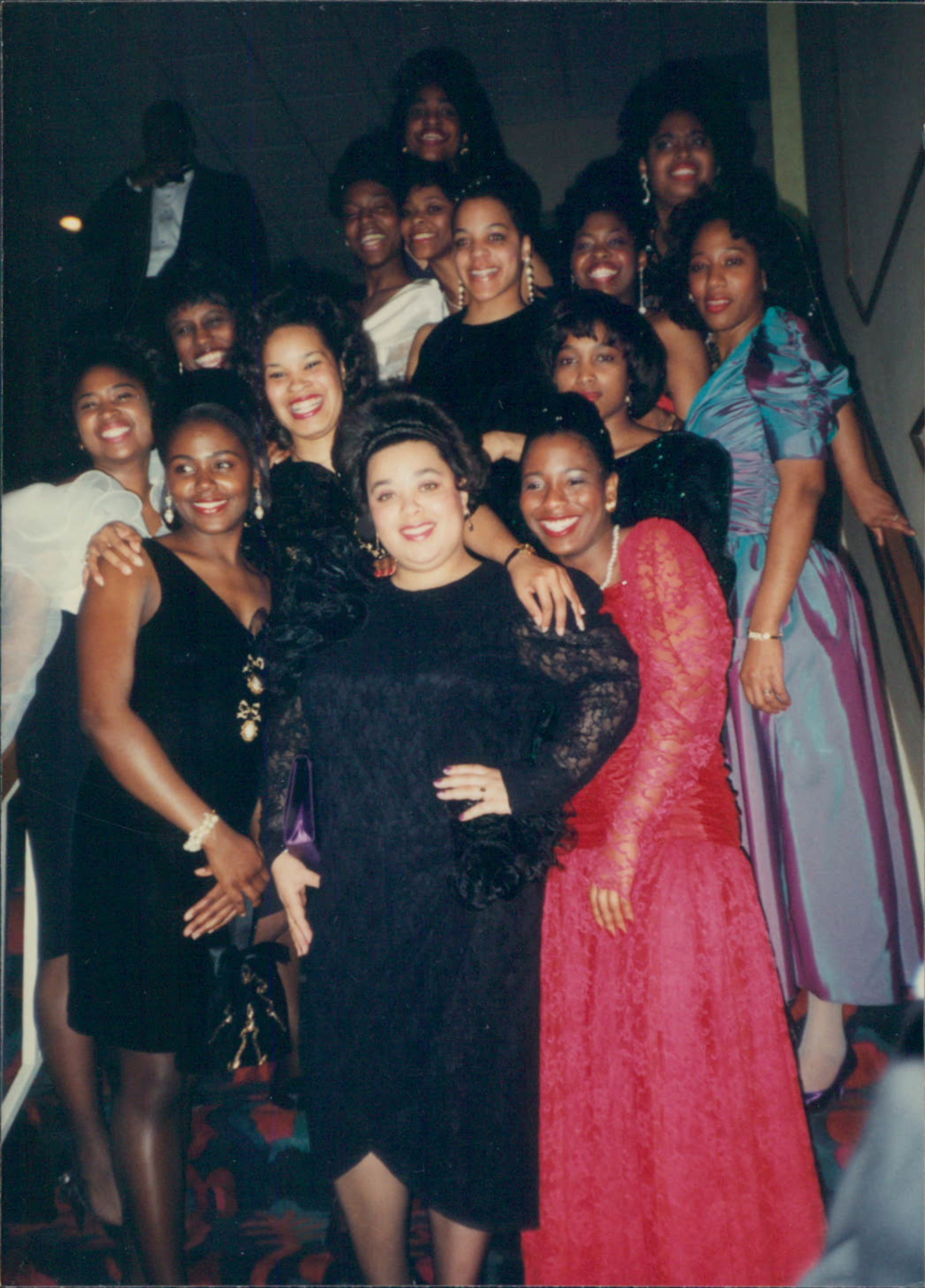 The Spring 89 line of North Carolina Central University's Alpha Lambda chapter shortly after going over...