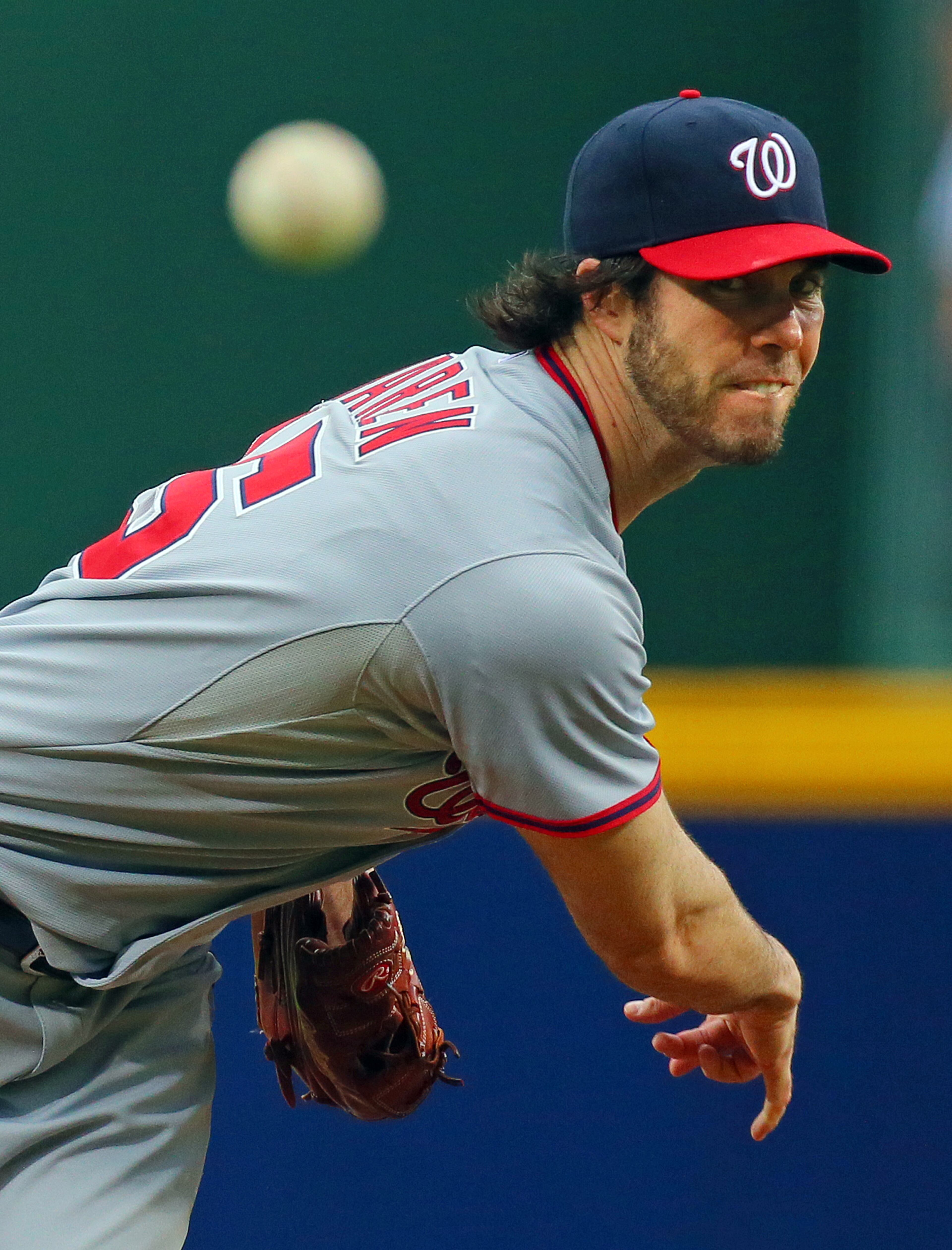 Nationals started rightie Dan Haren.