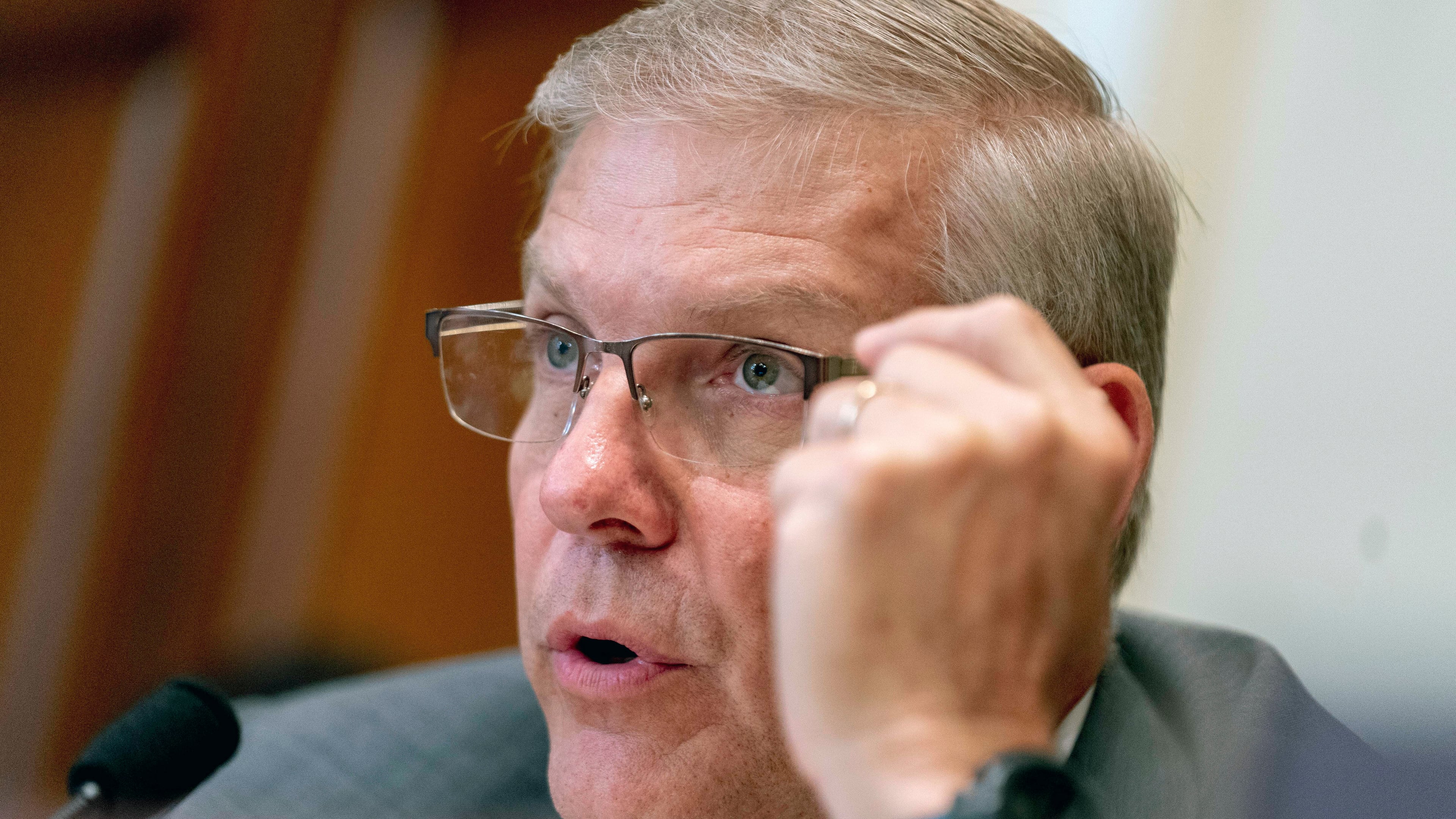 FILE - Rep. Barry Loudermilk, R-Ga., speaks during a House Committee on House Administration hearing on Capitol Hill in Washington May 11, 2023. (AP Photo/Andrew Harnik, File)