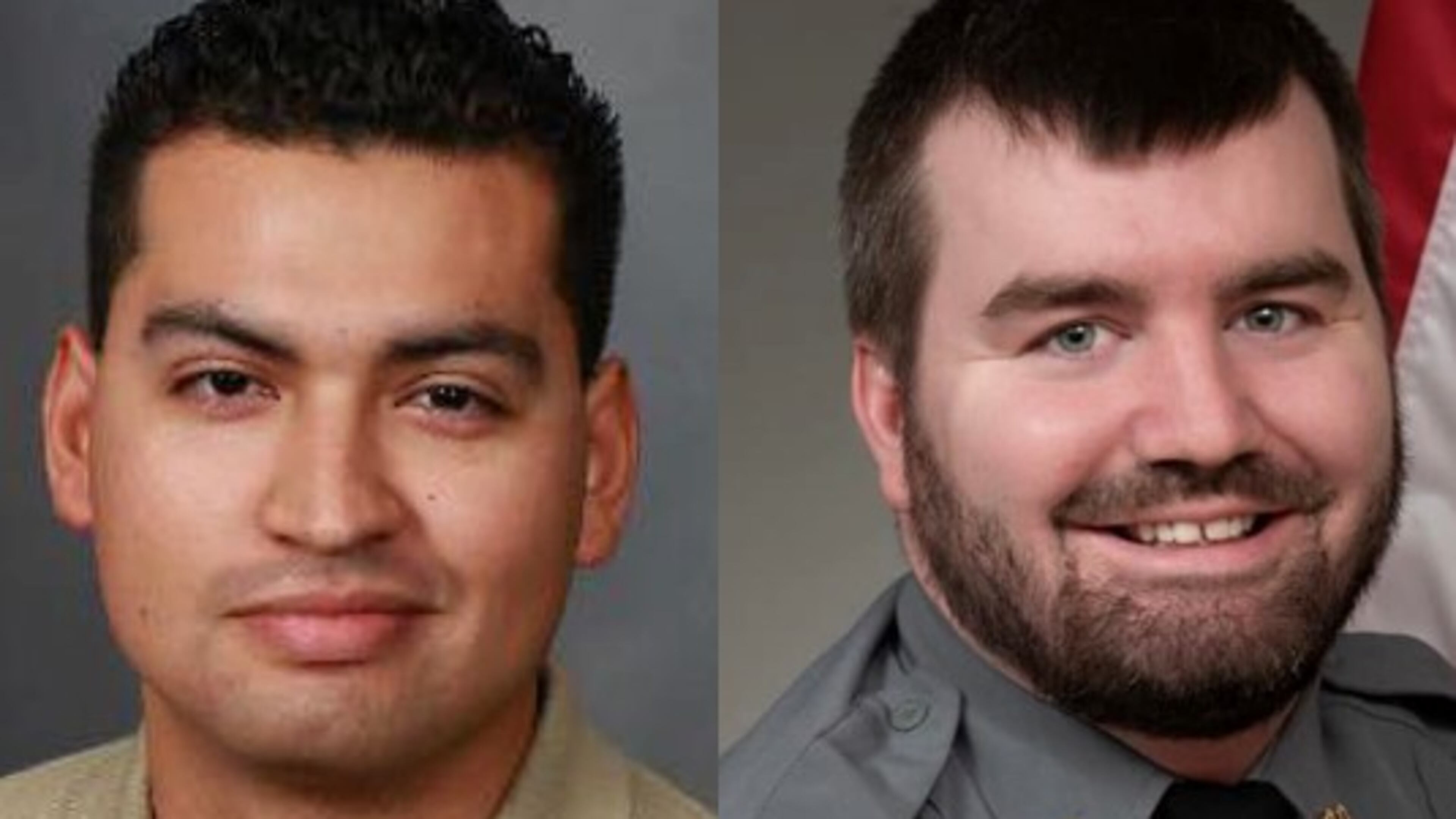 Deputy Brandon Cunningham (left) with the Paulding County Sheriff's Office and Investigator Taylor Bristow with the Carroll County Sheriff's Office were both killed in the line of duty.