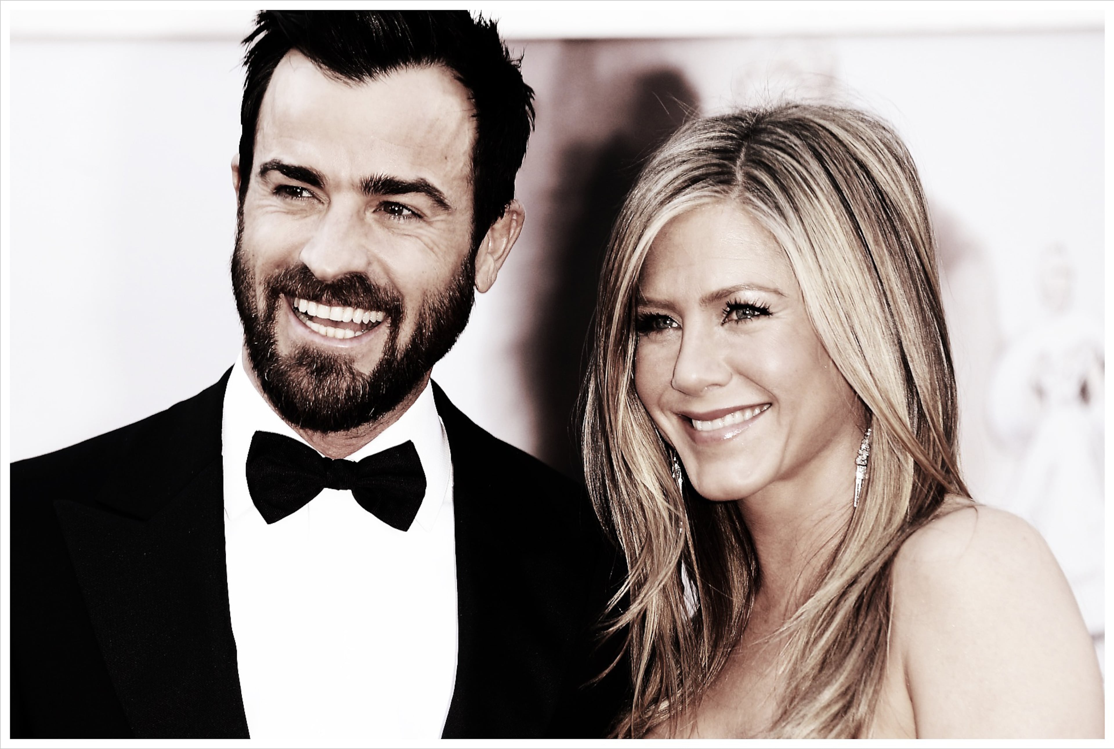 Writer Justin Theroux and actress Jennifer Aniston arrive at the 85th annual Academy Awards at Hollywood & Highland Center on Feb. 24, 2013, in Hollywood, Calif.
