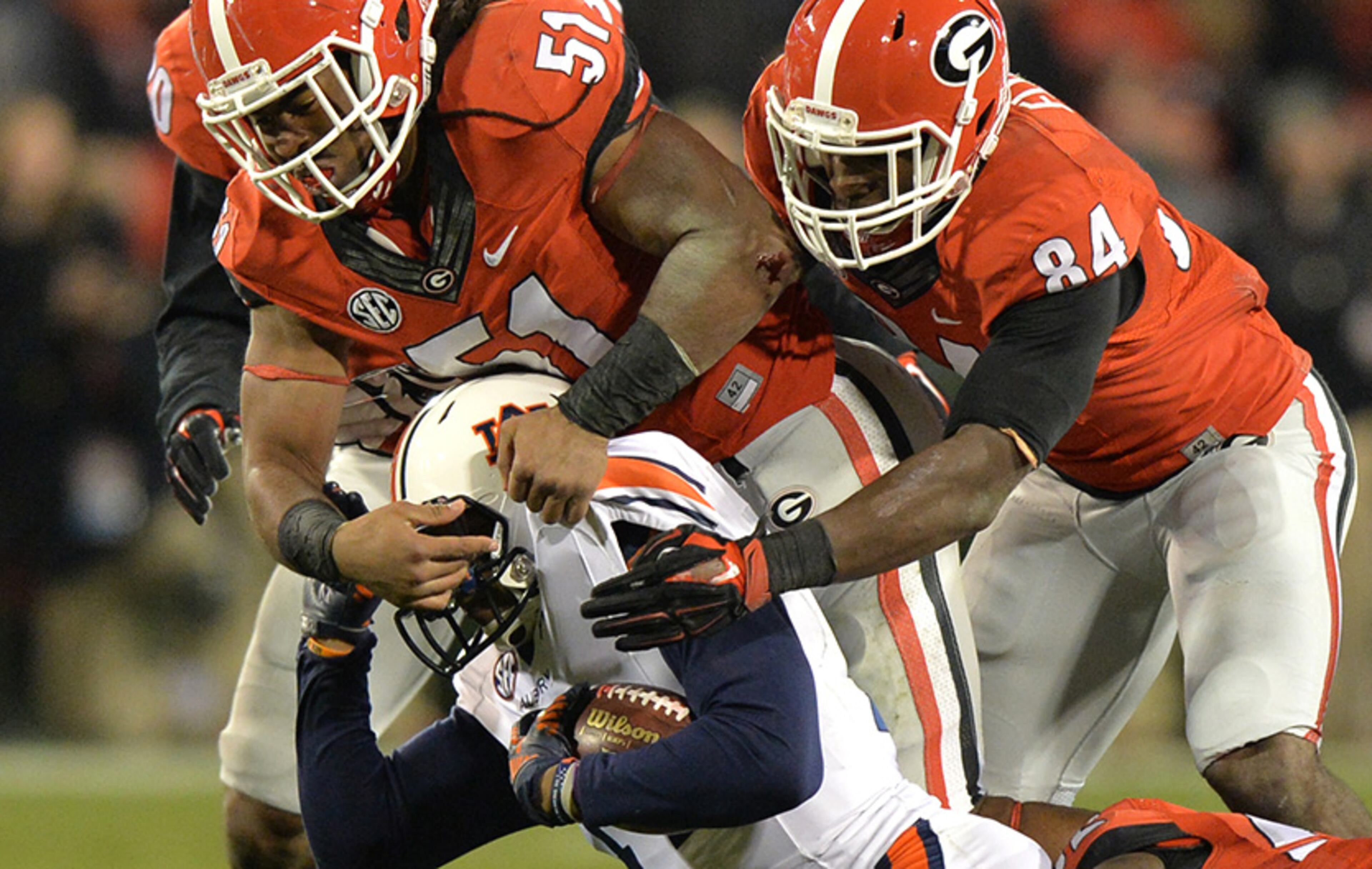 Georgia-Auburn: The Deep South's Oldest Rivalry dates back to 1892. Georgia avenged last year's "Prayer at Jordan-Hare" and trimmed Auburn's lead in the series to 54–53–8.