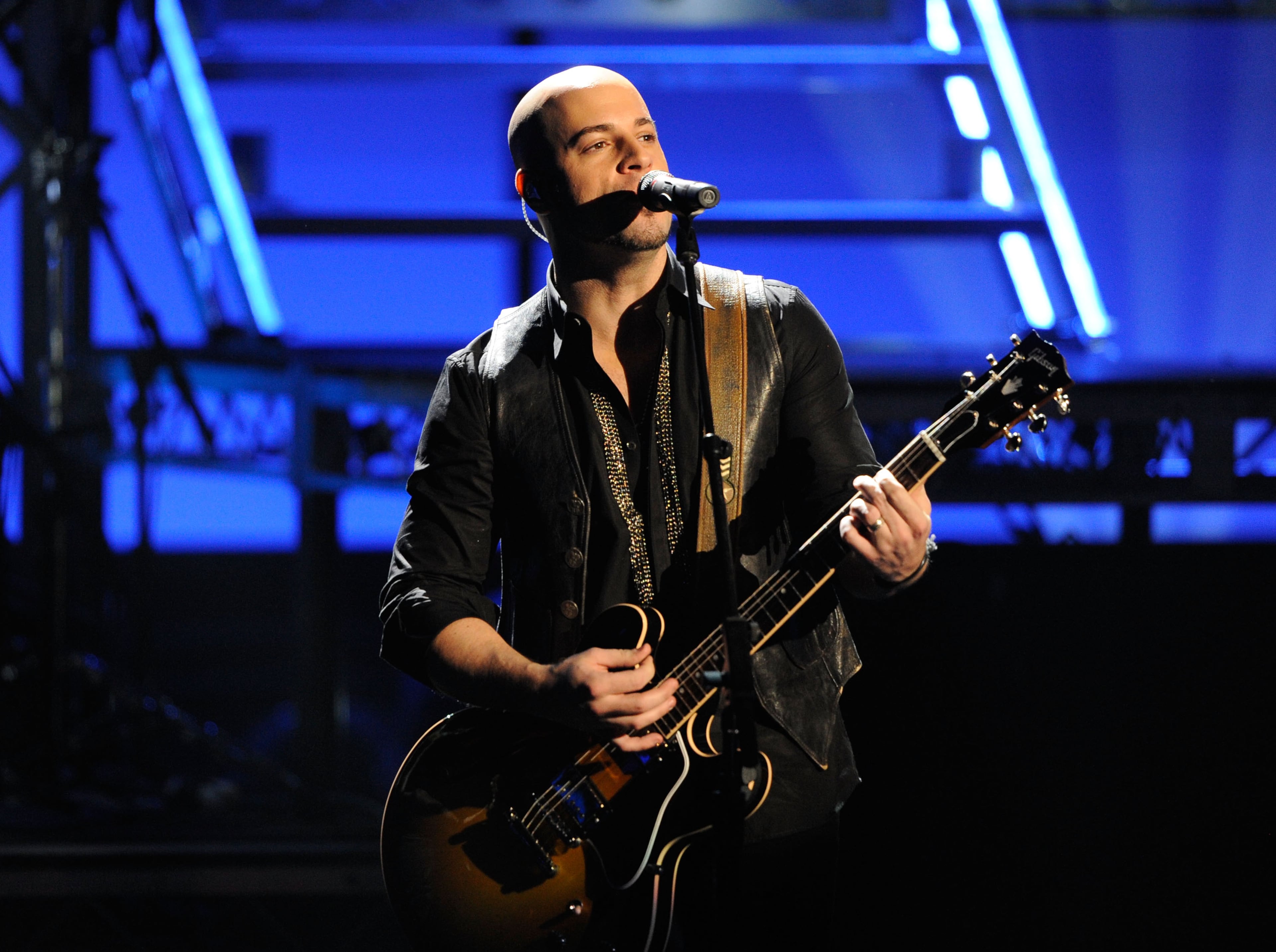 Musician Chris Daughtry of the band Daughtry performs onstage at the 2009 American Music Awards at Nokia Theatre L.A. Live on Nov. 22, 2009, in Los Angeles.