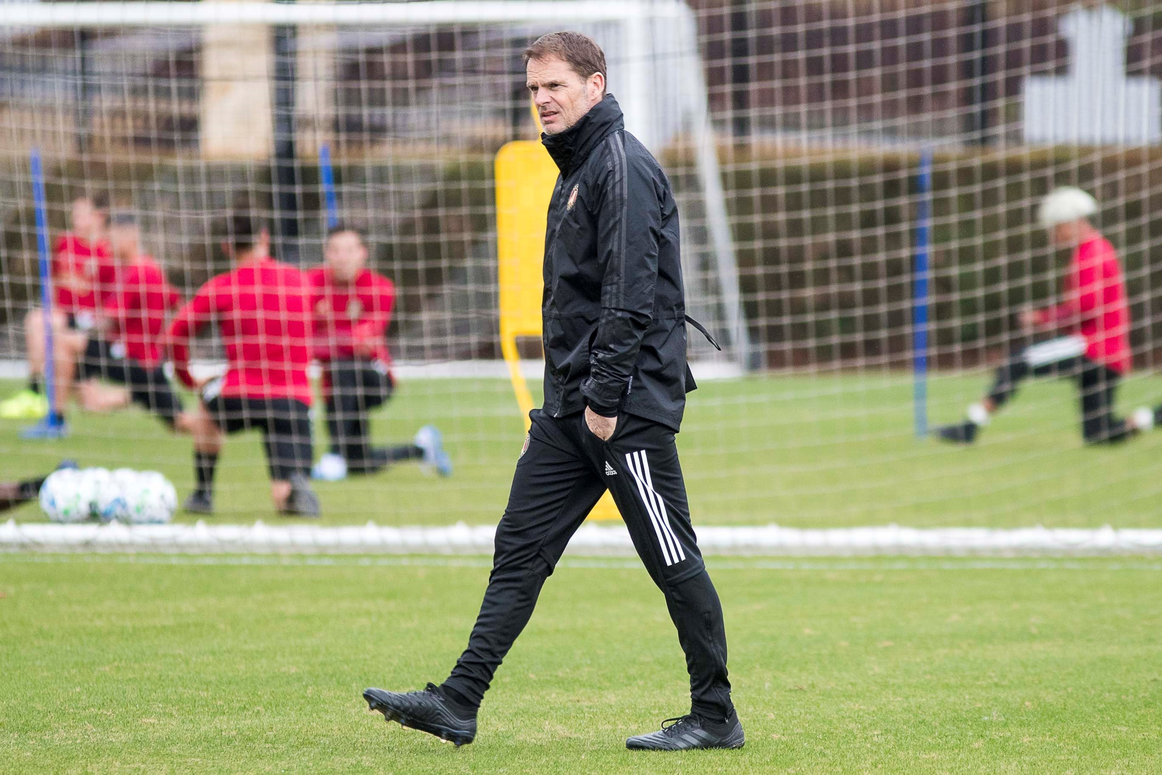01/13/2019 -- Marietta, Georgia -- Atlanta United head coach Frank de Boer watches the team as they practice at their training facility at the Children's Healthcare of Atlanta Training Ground, Monday, January 13, 2020. (ALYSSA POINTER/ALYSSA.POINTER@AJC.COM)