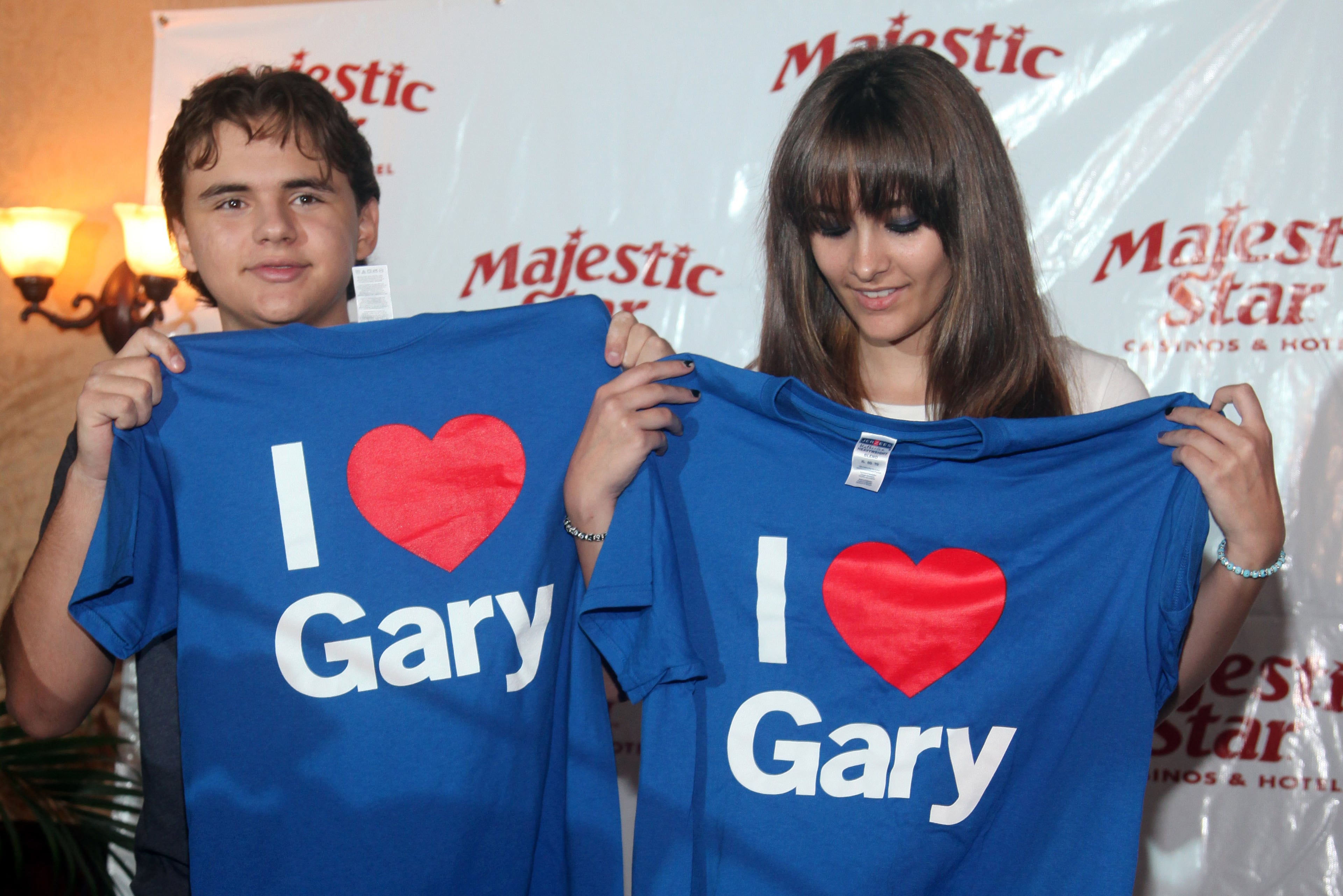 Prince Michael Jackson I and Paris Jackson attend the press conference for "Goin' Back To Indiana: Can You Feel It" at the Majestic Star Hotel Lakeshore Ballroom on Aug. 29, 2012, in Gary, Ind.