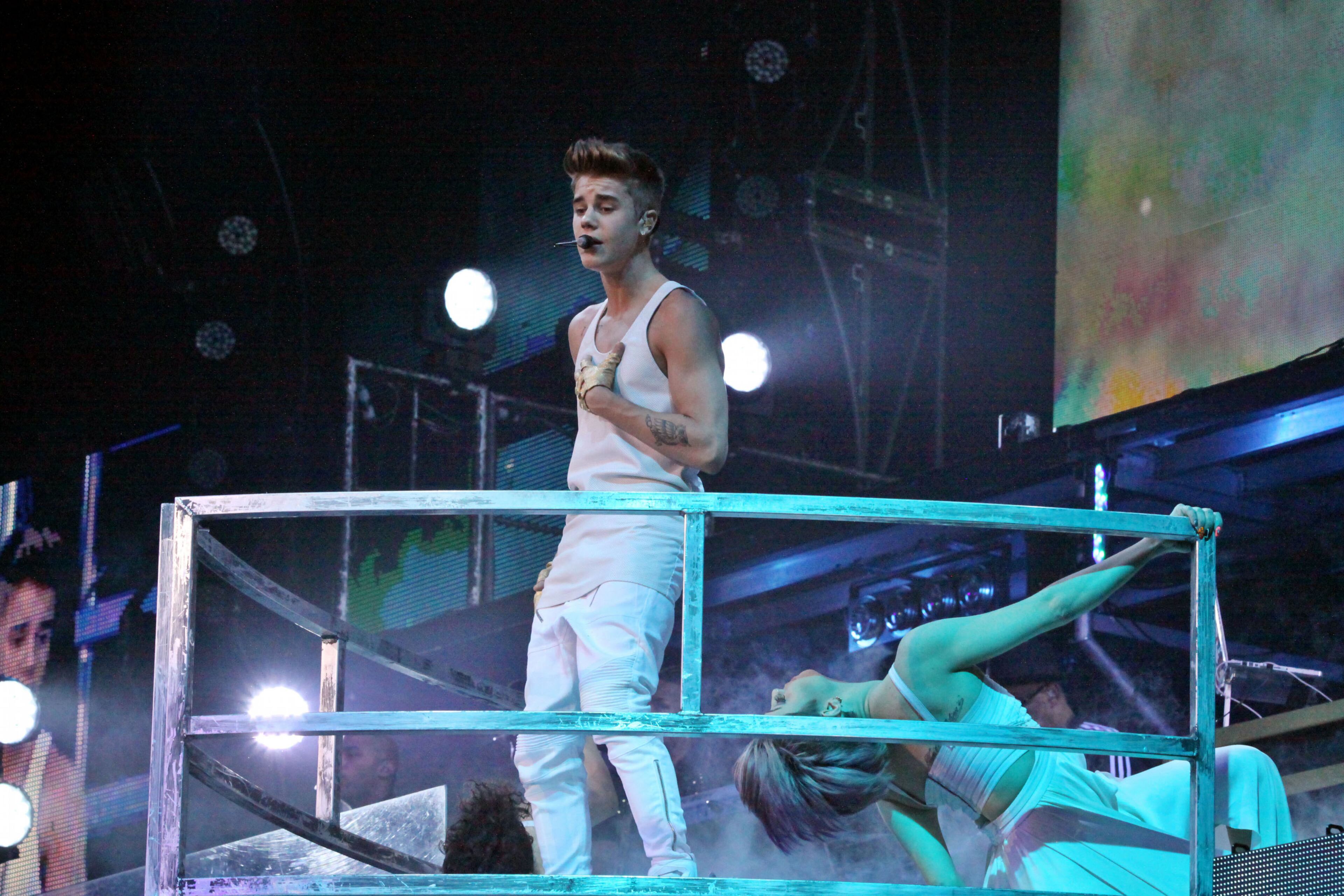 Justin Bieber performs.