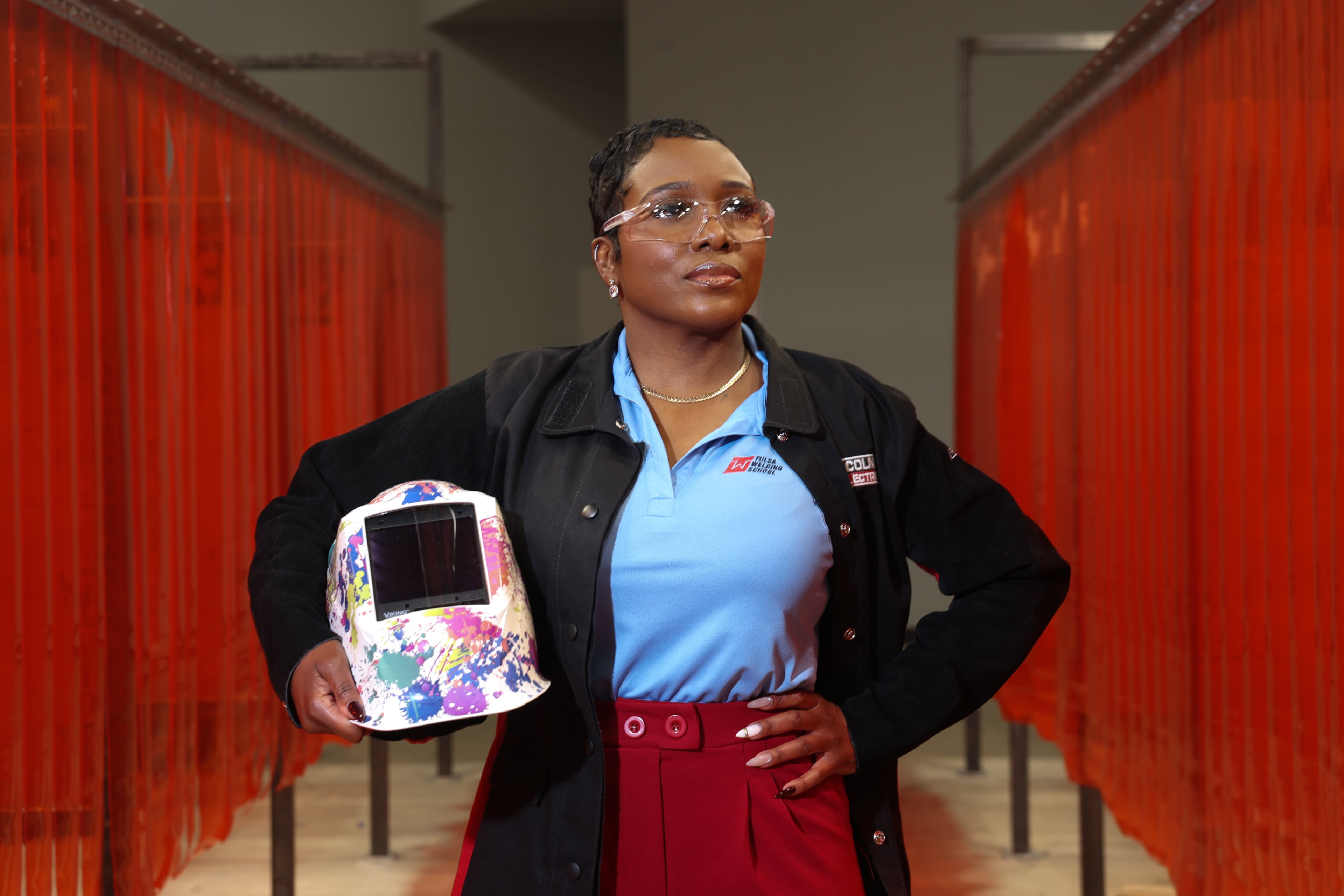 Tamekia Morris, campus president of Tulsa Welding School's new location, poses for a portrait at the welding specialist lab on the campus in Decatur on Aug. 13, 2026. (Arvin Temkar/AJC)
