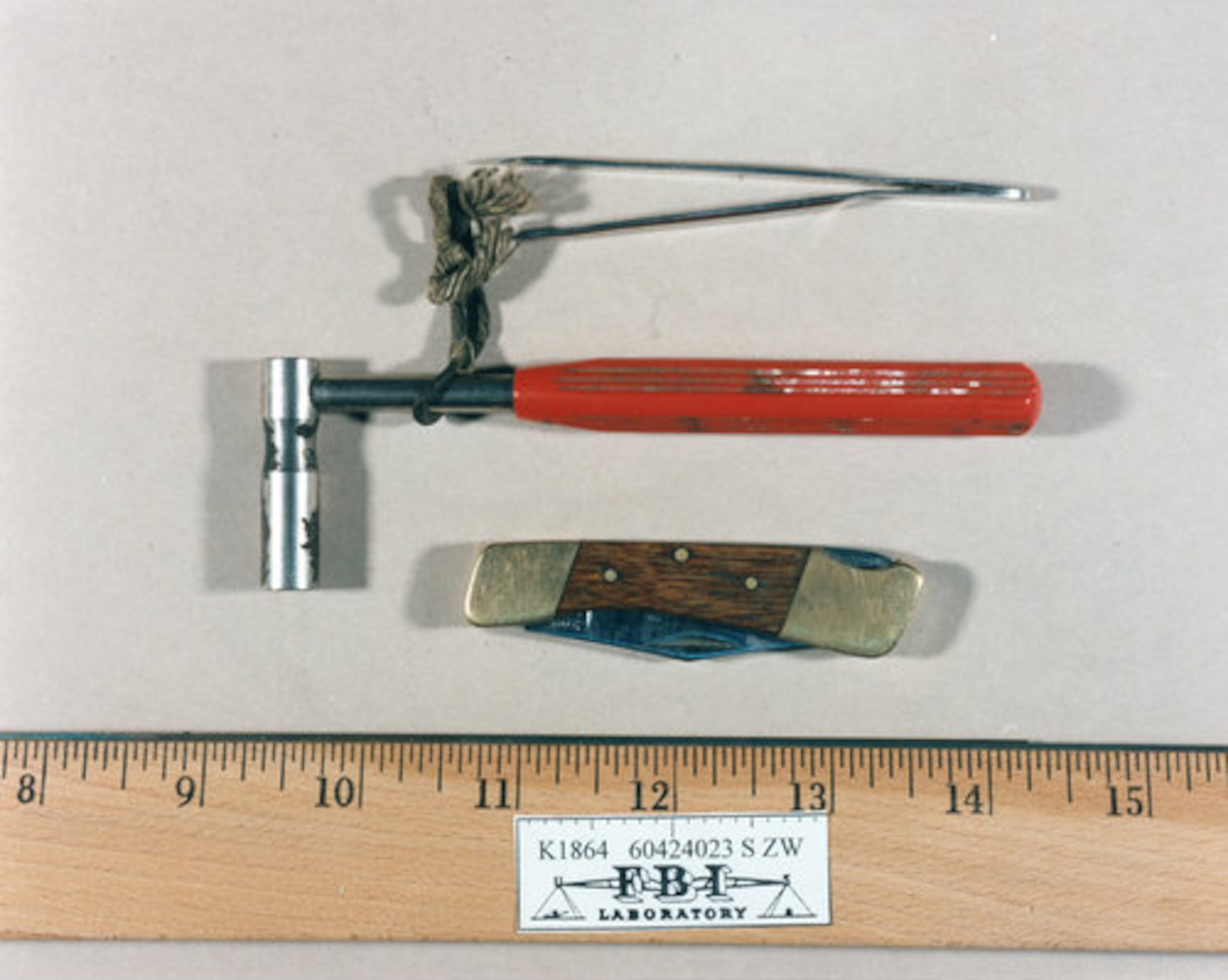 Kaczynski kept small tools in several makeshift containers. He produced his explosive devices all by hand, without the assistance of power tools.