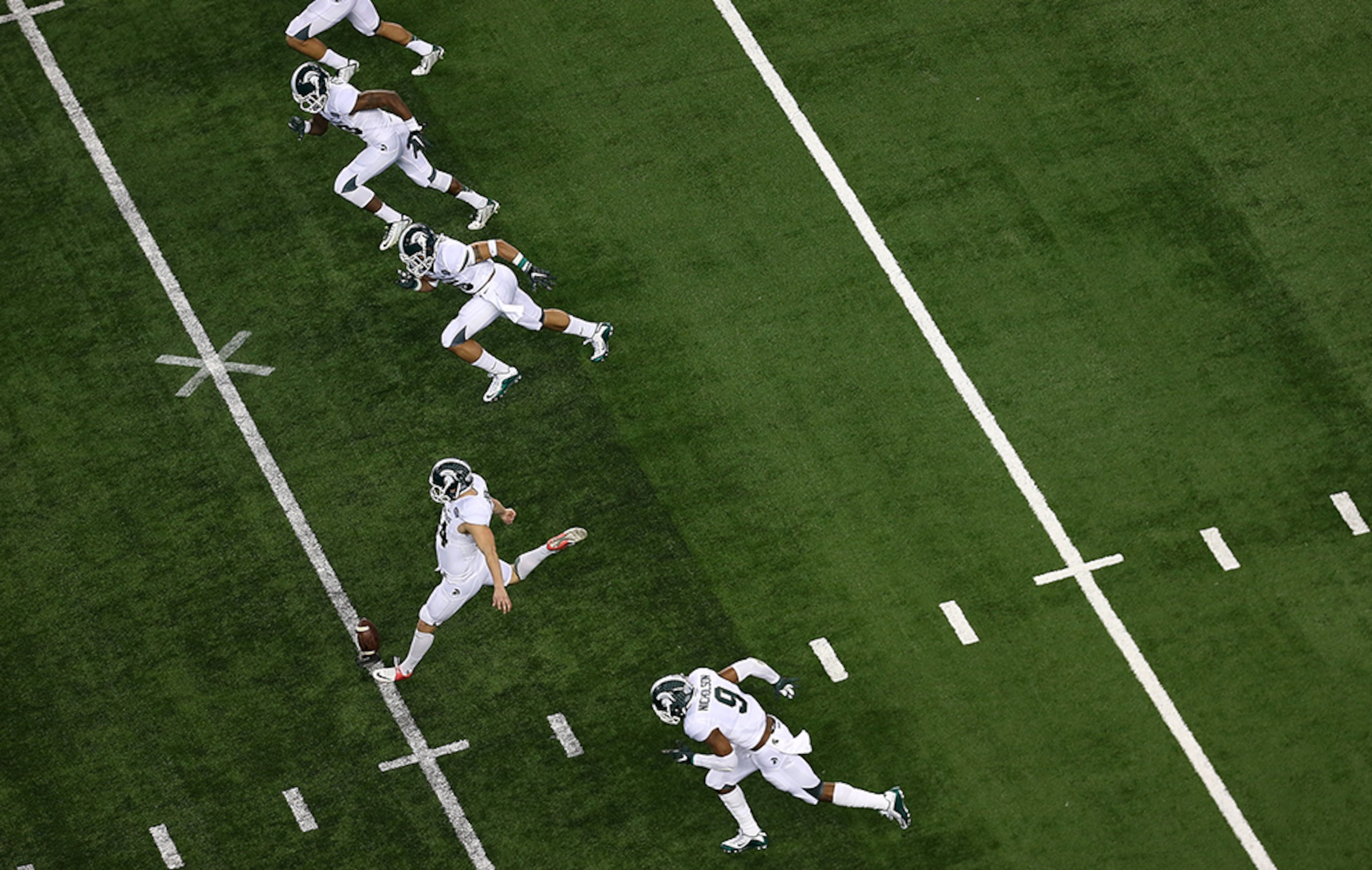 Michigan State's two losses in 2014 came to the teams that played for the national title - Ohio State and Oregon. This year they hold 16/1 odds to reach and one the title game.