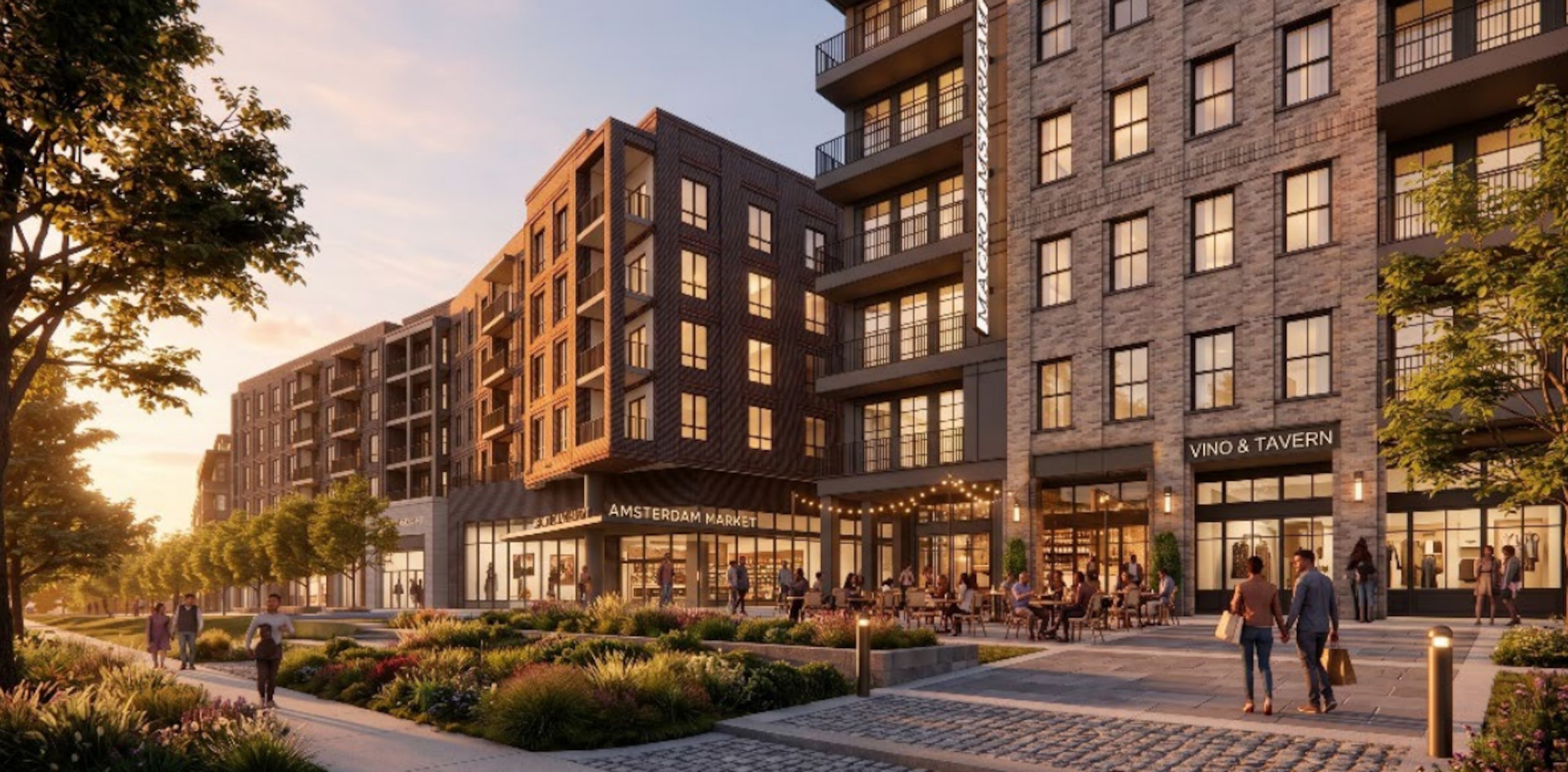 Amsterdam Walk will include 539 units in its first planned apartment building. (Courtesy of Invest Atlanta)