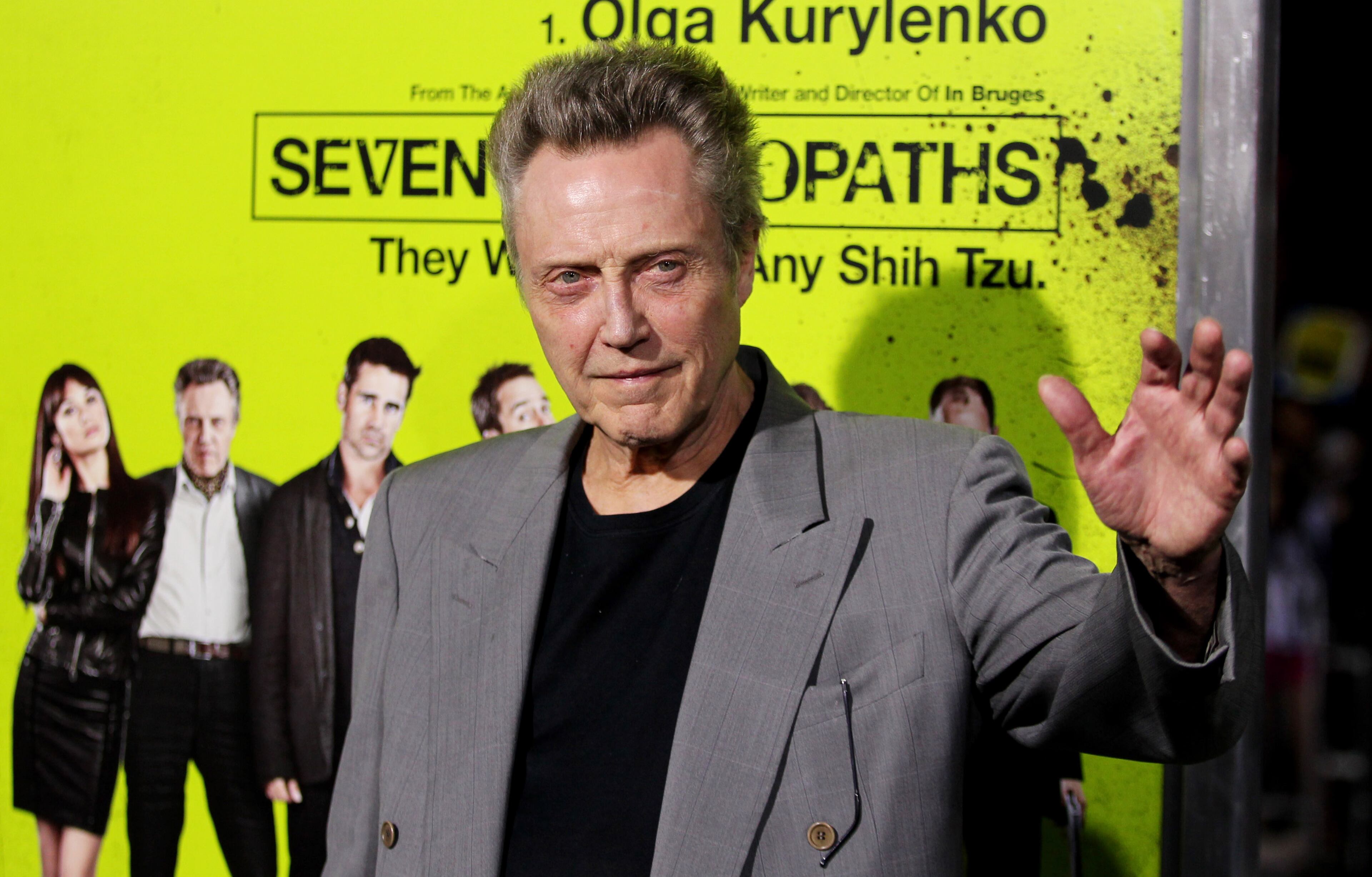 Cast member Christopher Walken attends the premiere of "Seven Psychopaths" at the Bruin Theatre on Monday, Oct. 1, 2012, in Los Angeles. The film, about a writer who gets embroiled in a criminal underworld after kidnapping a dog, opens Oct. 12, 2012.