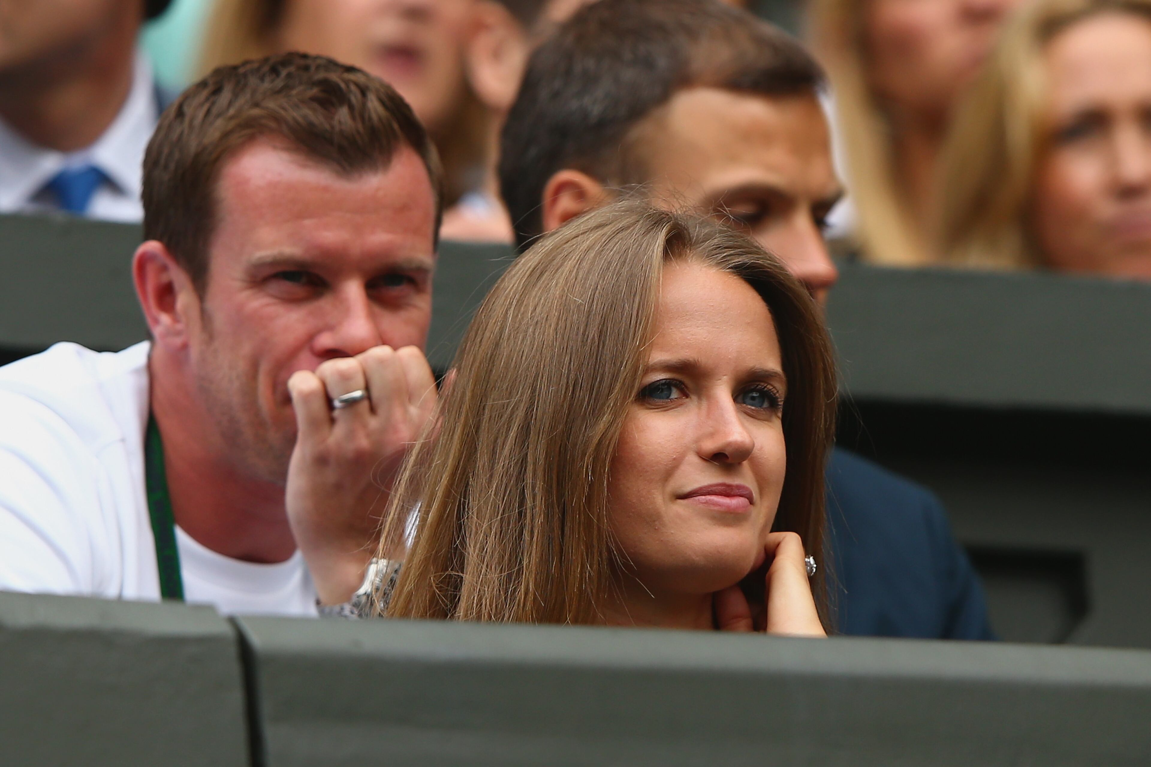 LONDON, ENGLAND - JULY 08: Kim Murray wife of Andy Murray attends day nine of the Wimbledon Lawn Tennis Championships at the All England Lawn Tennis and Croquet Club on July 8, 2015 in London, England. (Photo by Ian Walton/Getty Images)