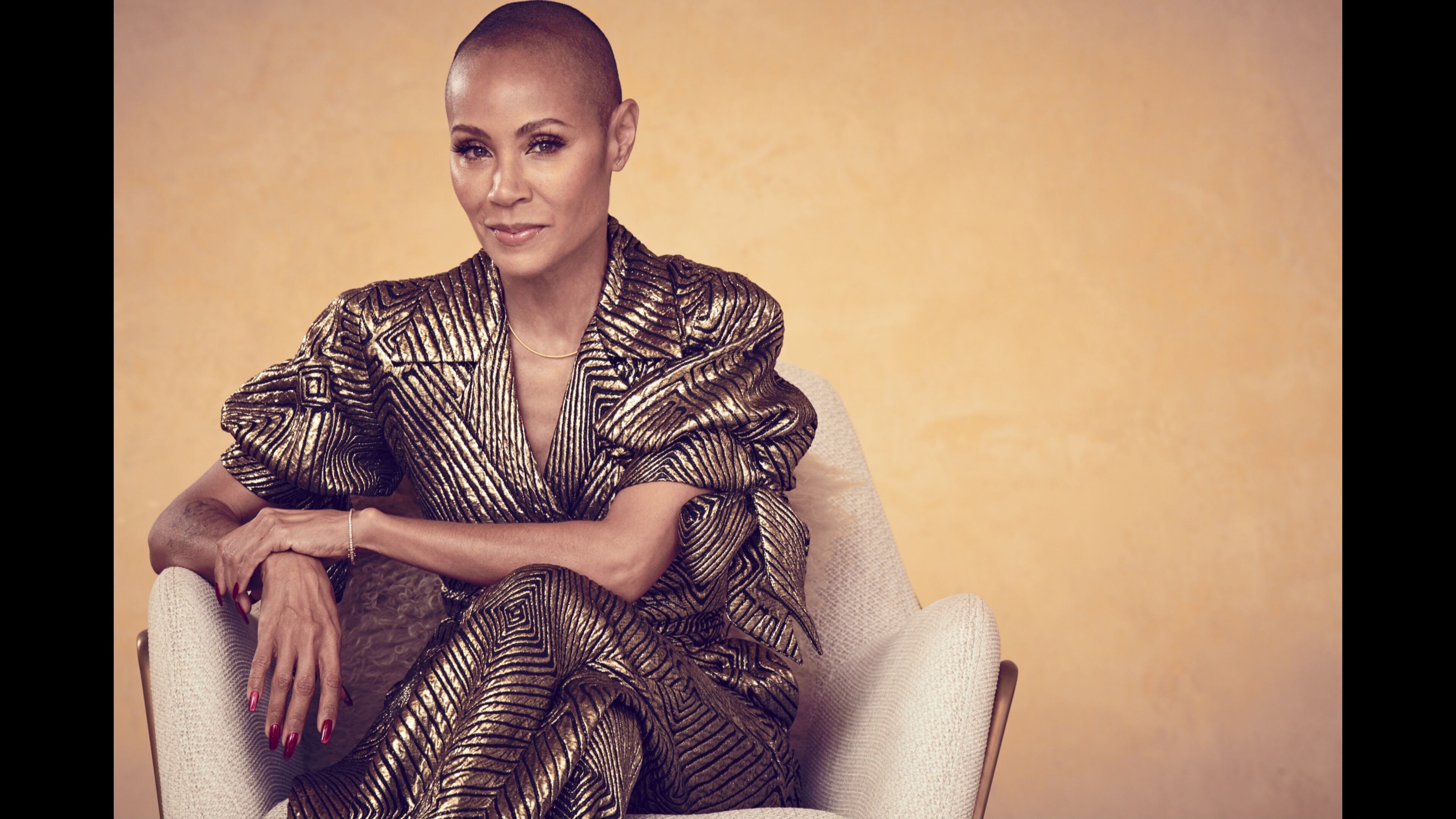 In her debut memoir "Worthy," Jada Pinkett Smith writes about her mental health, partnership with Will Smith and more. Photo by Matthew Brookes